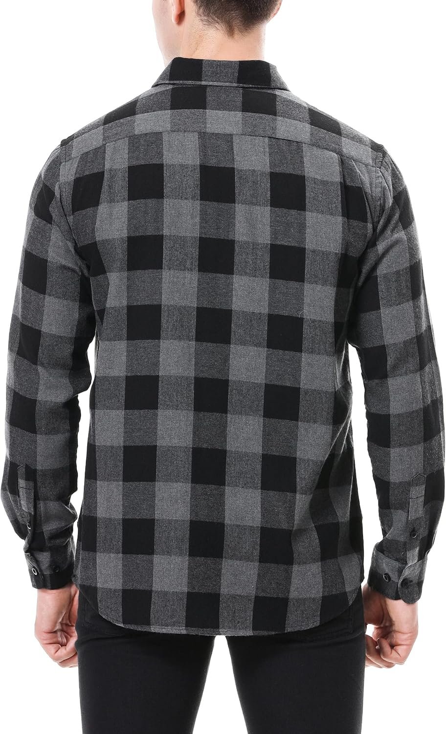 Alex Vando Mens Button Down Shirts Regular Fit Long Sleeve Casual Plaid Flannel Shirt - Image 6