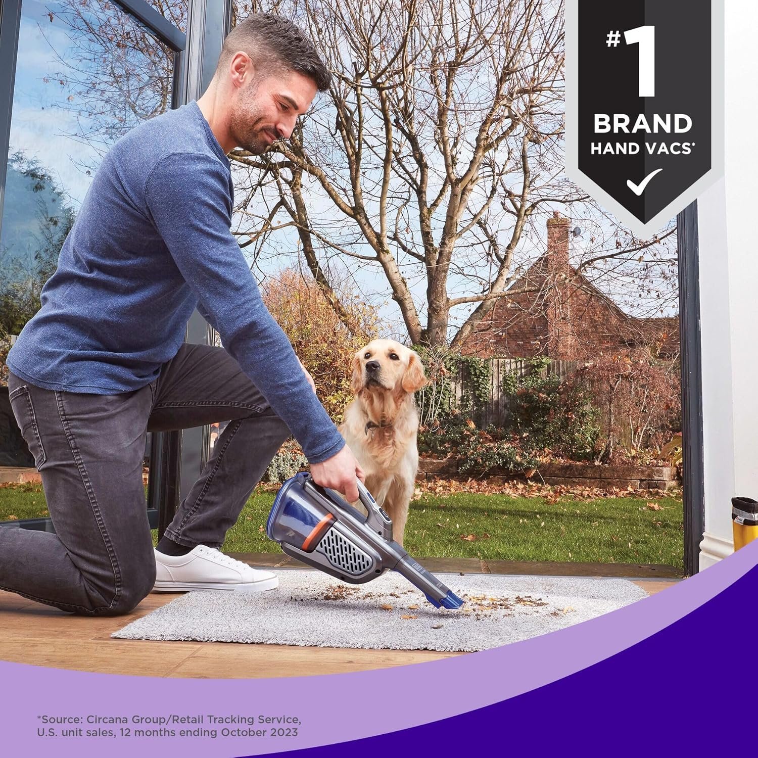 BLACK+DECKER dustbuster furbuster AdvancedClean+ Cordless Pet Handheld Vacuum, Home, Pet and Car Vacuum (HHVK515JP07) - Image 5