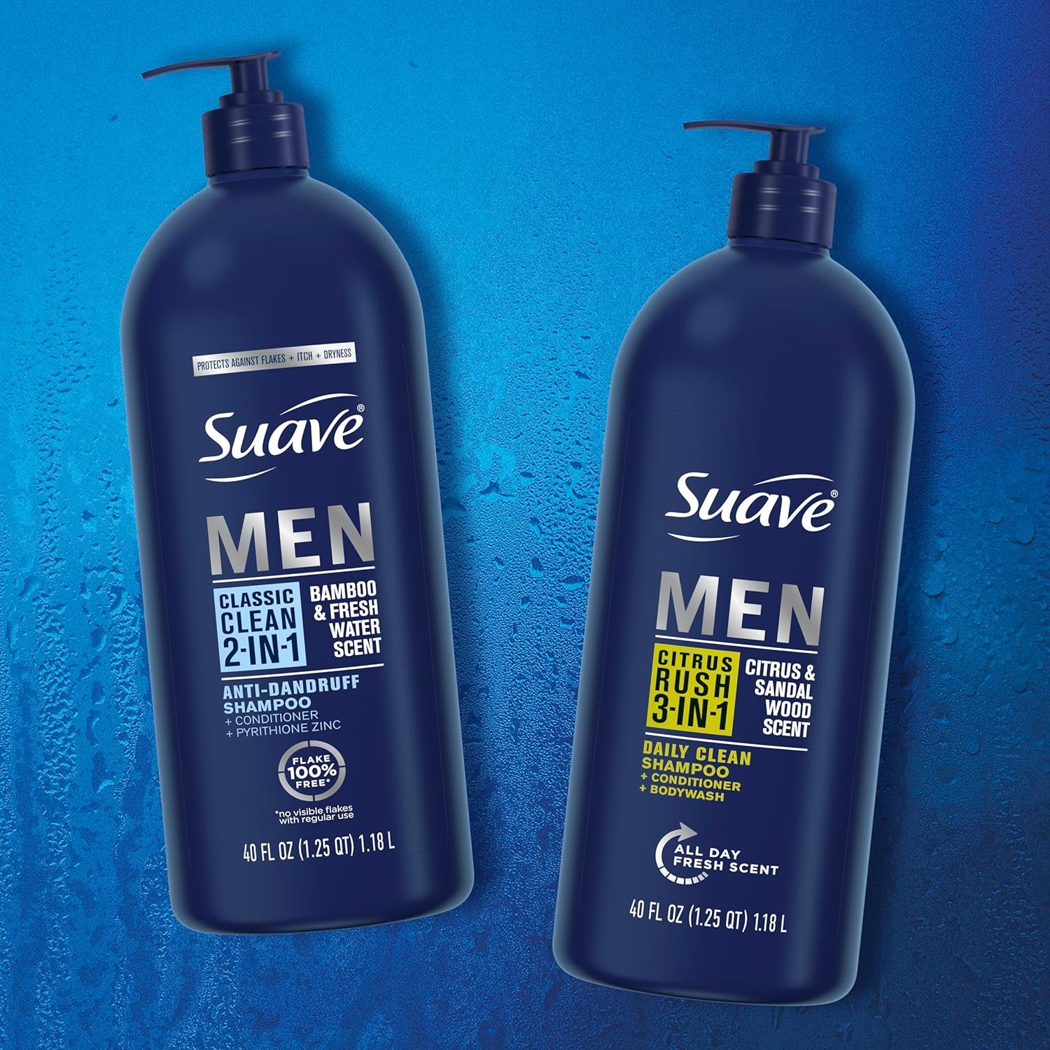 Suave Men 2 in 1 Anti Dandruff Shampoo and Conditioner, Classic Clean with Bamboo scent, 40 oz Pack of 3 - Image 8