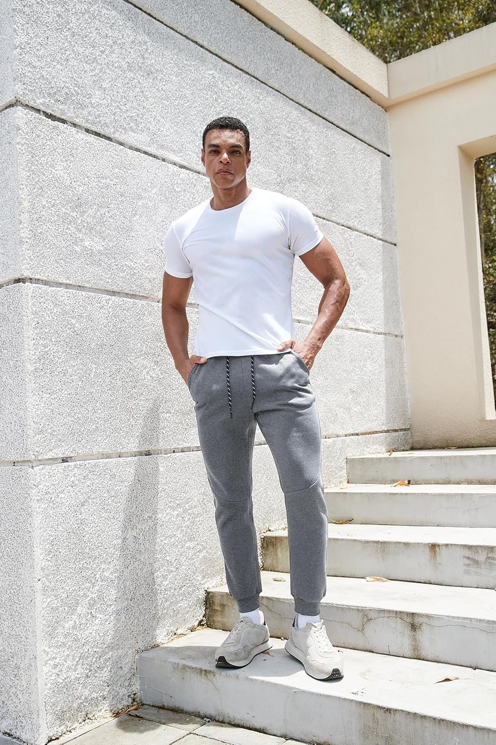 3 Pack Men's Joggers with Pockets – Fleece Mens Sweatpants with Zipper, Gym Joggers Men, Workout Sweat Pants - Image 9