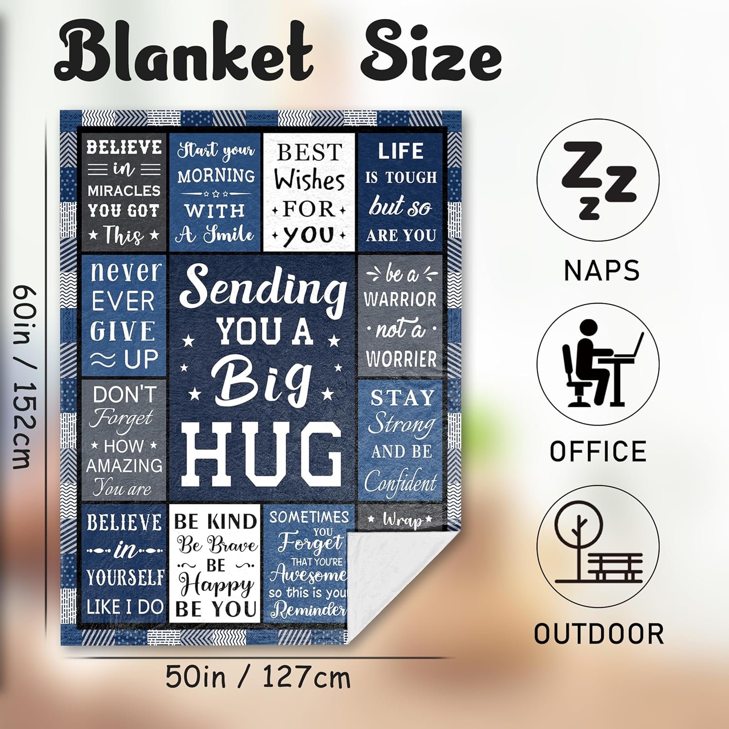 Get Well Gifts for Men After Surgery Blanket 60’’X50’’, Sympathy/Thinking of You/Inspirational/Encouragement/Feel Better/Surgery Recovery Gift for Men, Anniversary Birthday Retirement Present - Image 8