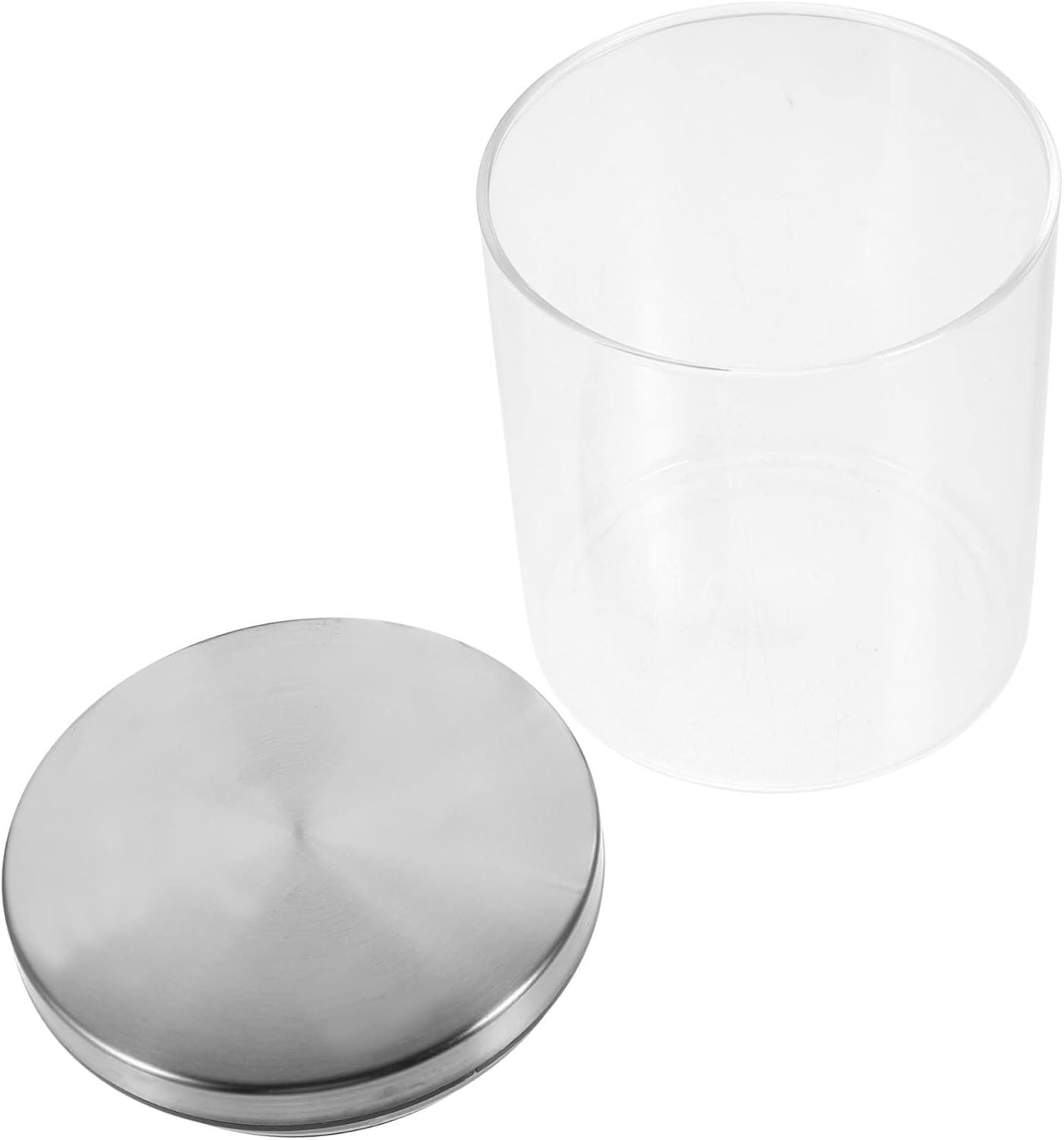 TIDTALEO Airtight Glass Storage Jar Stainless Steel Lid Wide Mouth Food Canister for Grains Snacks and Tea Sealing Container for Kitchen Storage - Image 2