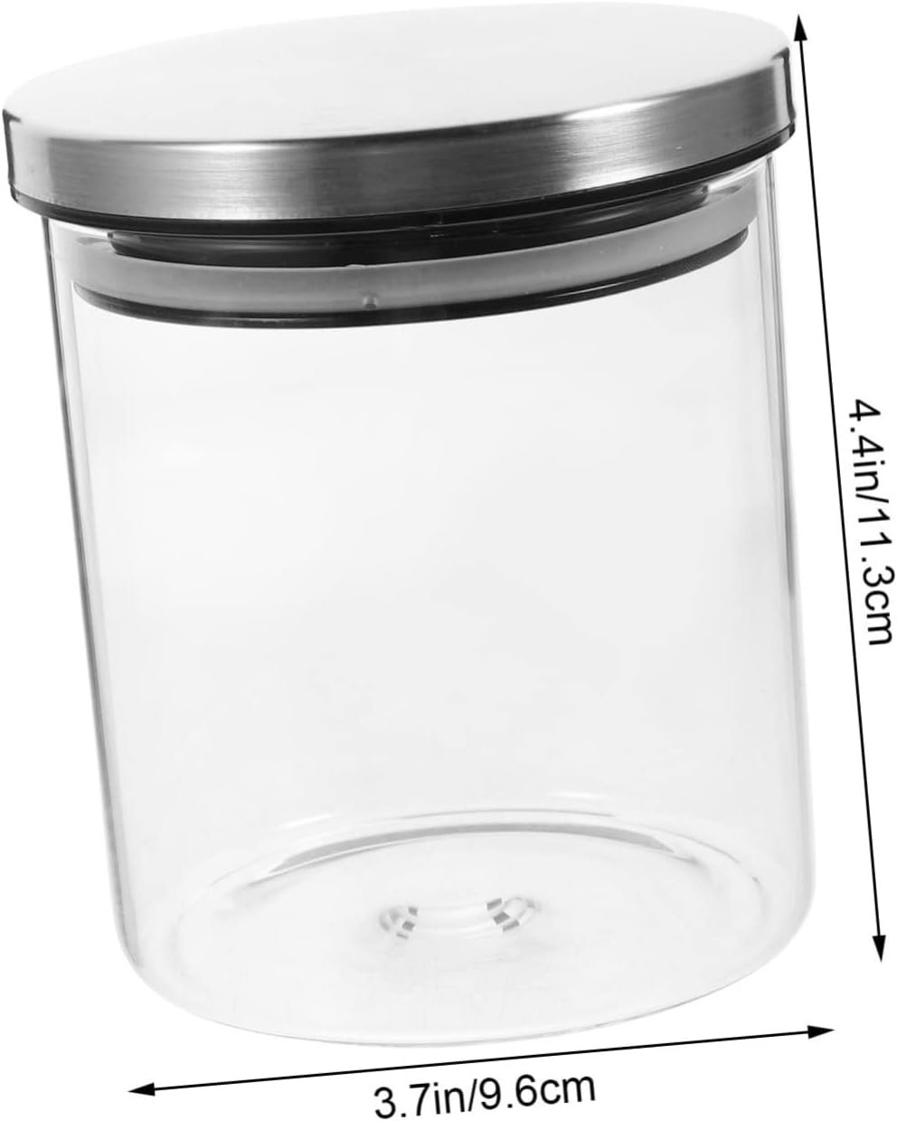 TIDTALEO Airtight Glass Storage Jar Stainless Steel Lid Wide Mouth Food Canister for Grains Snacks and Tea Sealing Container for Kitchen Storage - Image 3