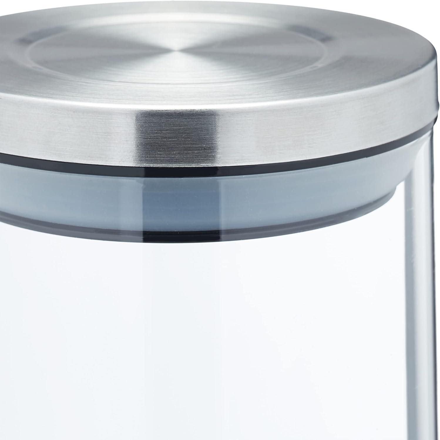 Storage Jars in Set of 6, in 3 Sizes, Stainless Steel Airtight Lids, Store Dry Food, Glass, Transparent/Silver, 18 x 10 cm - Image 9
