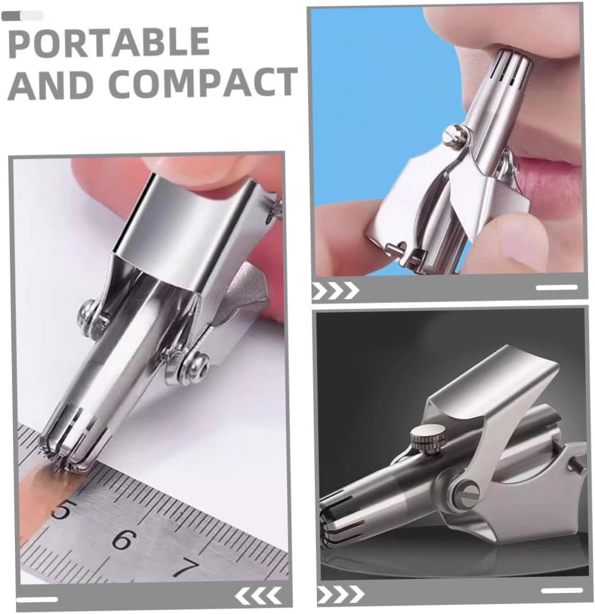 2Pcs Manual Nose Hair Trimmer for Men Portable Nose Hair Removal Tool Precision Blade Design for Safe and Comfortable Trimming for Travel and Home Use - Image 8