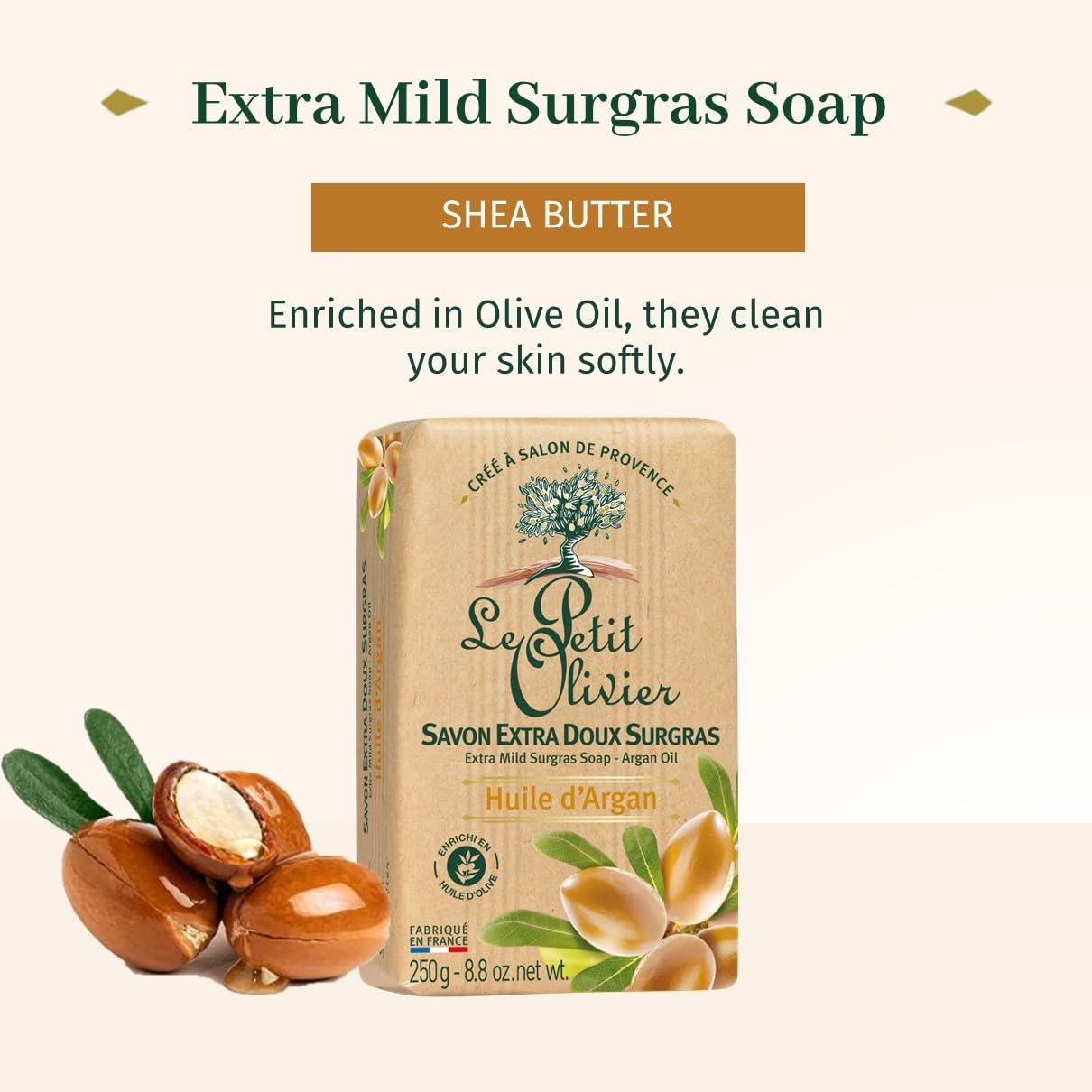 Extra Mild Surgras Soap - 3.5 oz Bar with Argan Oil for Luxurious, Gentle Cleansing - Unisex Skincare - Image 3