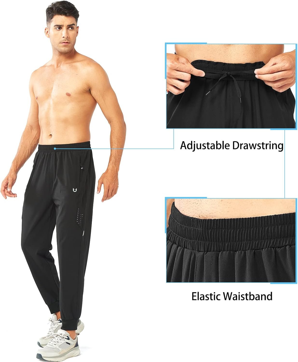 NORTHYARD Men's Athletic Running Pants Lightweight Workout Joggers Quick Dry Gym Sweatpants Active Sports Track Training - Image 5