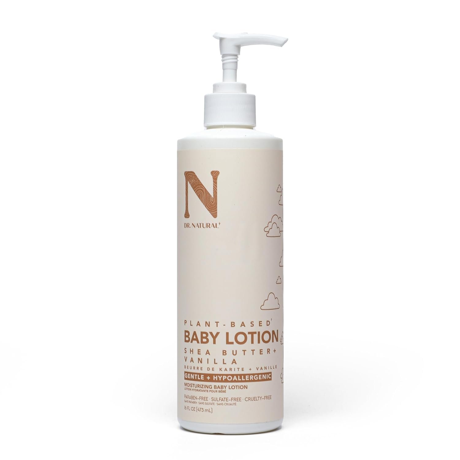 Dr. Natural Moisturizing Baby Lotion - Shea Butter Baby Lotion for Newborn and Kids - Sensitive Skin Body Lotion - Shea Butter and Vanilla - 16 oz - Image 2