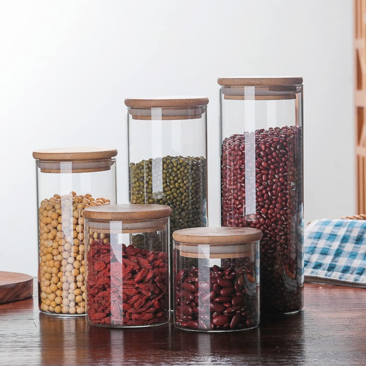 Sealed Glass Storage Jar with Lid Canister for Tea Coffee Sugar and Dry Food Storage Stylish Food Container with Airtight Seal for Freshness - Image 3