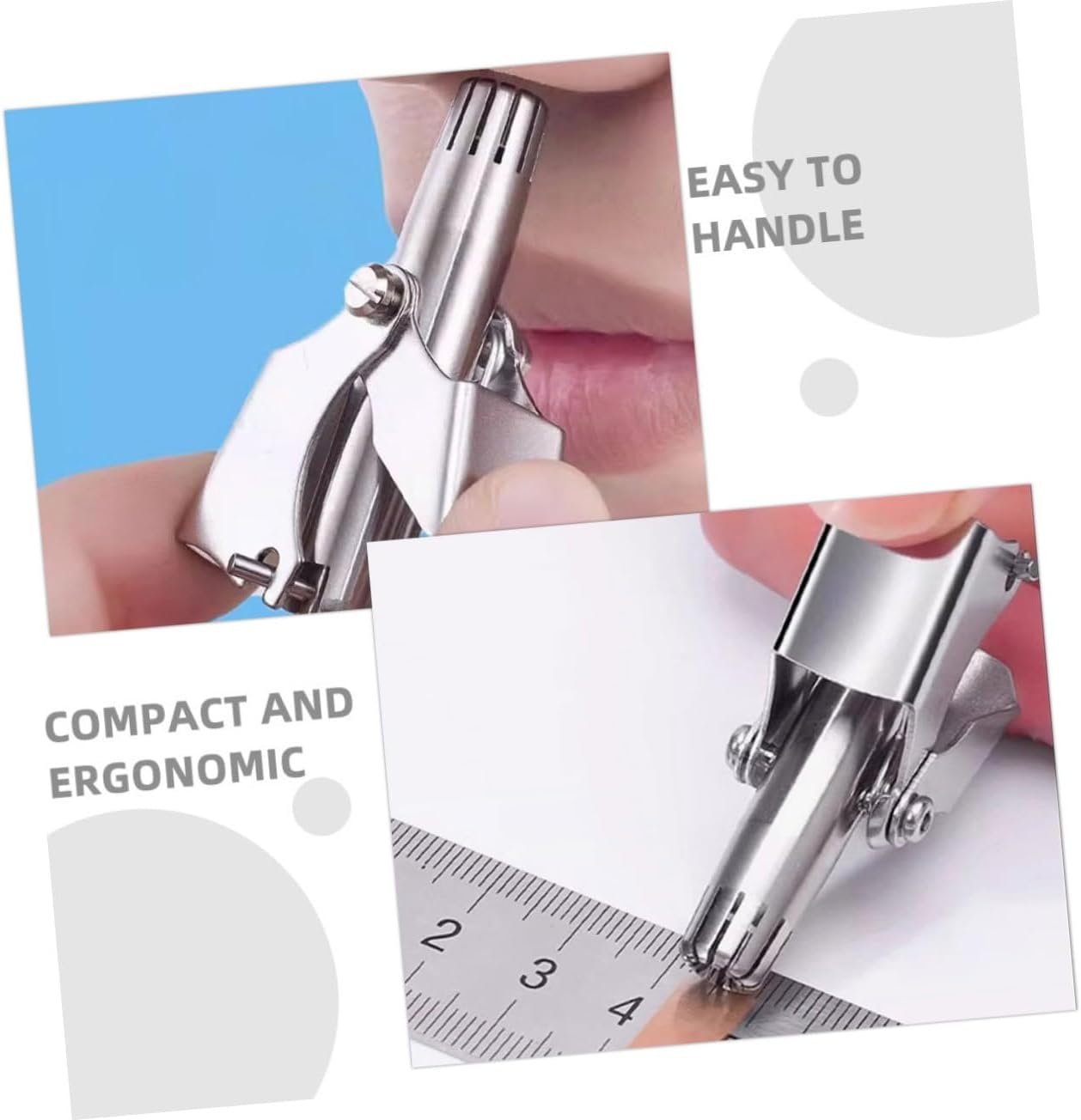 2Pcs Manual Nose Hair Trimmer for Men Portable Nose Hair Removal Tool Precision Blade Design for Safe and Comfortable Trimming for Travel and Home Use - Image 9