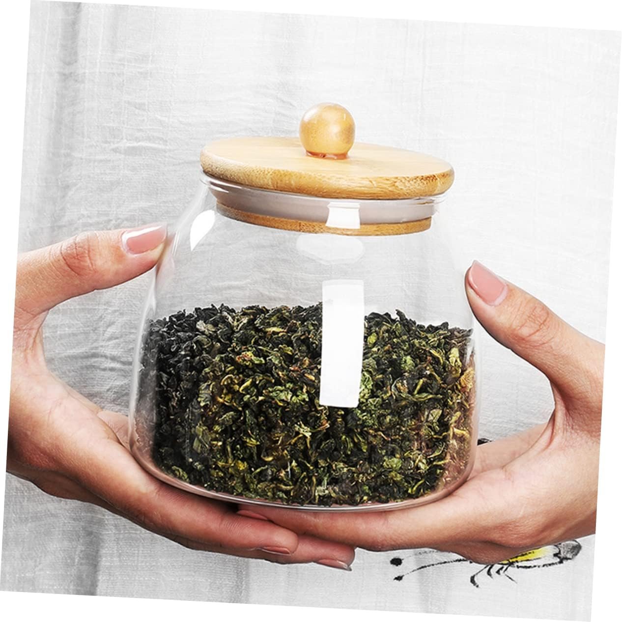 Glass Sealed Jar Mason Jars Food Storage Rice Container Seasoning Flour Oats Flour Sugar Bamboo Cover - Image 10