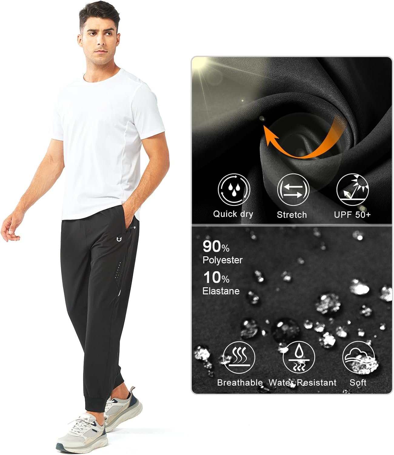 NORTHYARD Men's Athletic Running Pants Lightweight Workout Joggers Quick Dry Gym Sweatpants Active Sports Track Training - Image 6