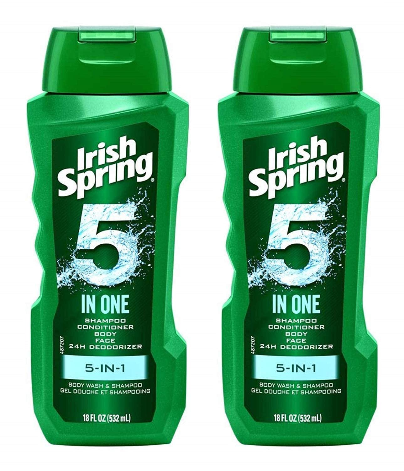 Irish-Spring 5-in-1 Shampoo, Conditioner, Body Wash, Face Wash and Deodorizer, 18 oz (Pack of 4) - Image 3