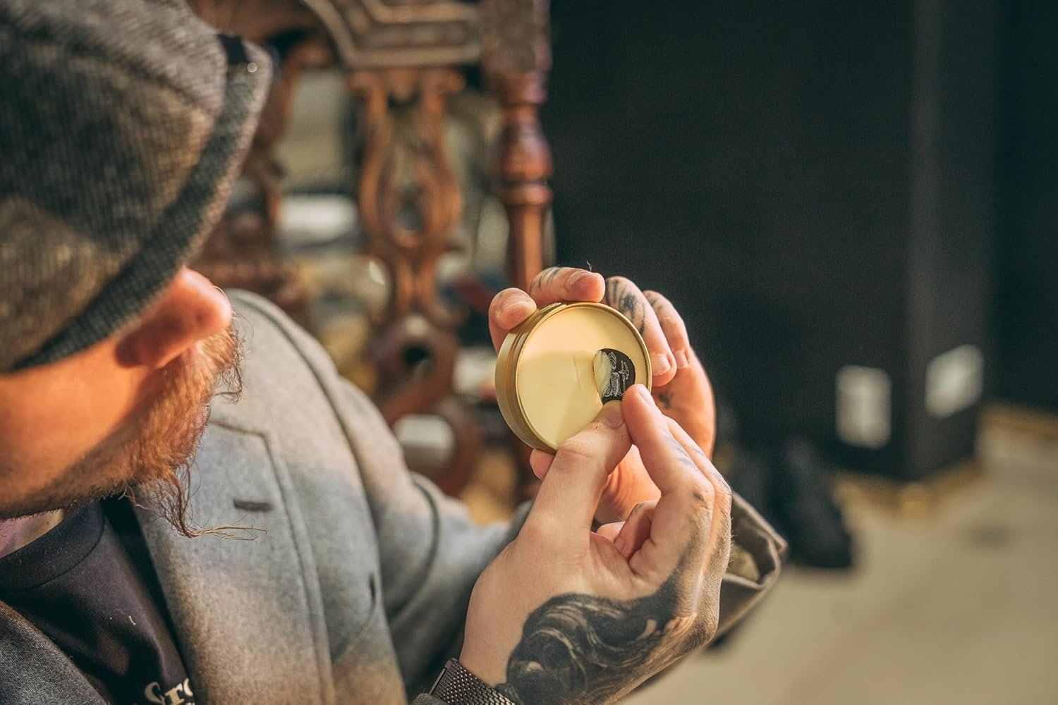 Mustache Balm for Men – Light to Medium Hold Beard & Moustache Wax – Natural Styling & Conditioning Grooming Kit – Soften & Shape Facial Hair 2oz – Death Grip - Image 9