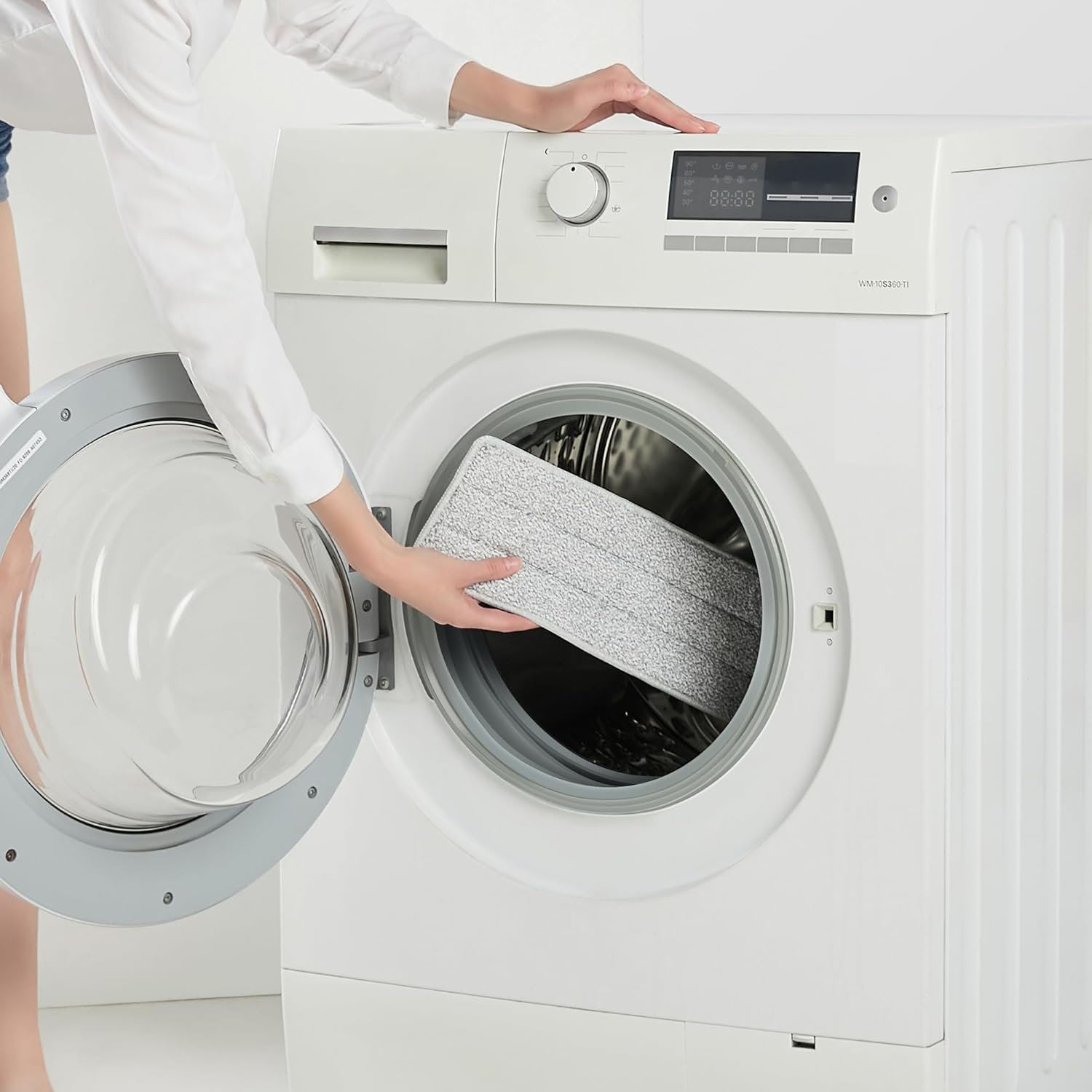 Mop and Bucket with Wringer Set, Flat Floor Mop and Bucket for Home, Includes 6 Reusable Microfiber Pads, Ideal for Home, Floor, and Wall Cleaning - Image 10