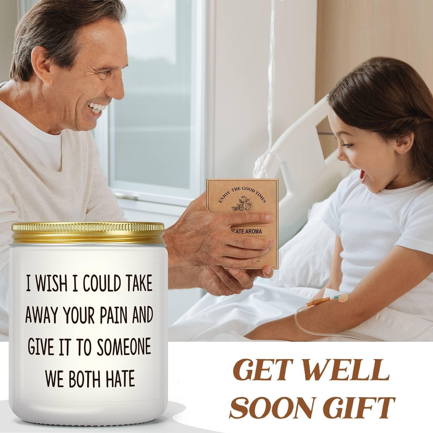 Get Well Soon Gifts for Women Men, Funny Present for Her Him After Surgery, Feel Better Gift for Mom Sick Friends, Grieving, Divorce, Sorry for Your Loss, Take Your Pain Candle - Image 5