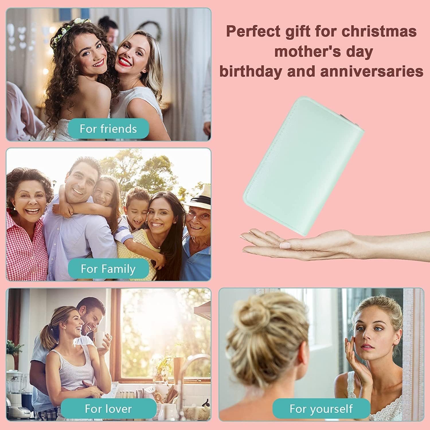 12-Piece Nail Care Kit, Mint Green Leather Travel Case,Manicure Set Personal Care, Nail Clipper Kit,Nail Tools with Luxurious Travel Case, Gifts for Men Women Family Friend - Image 8