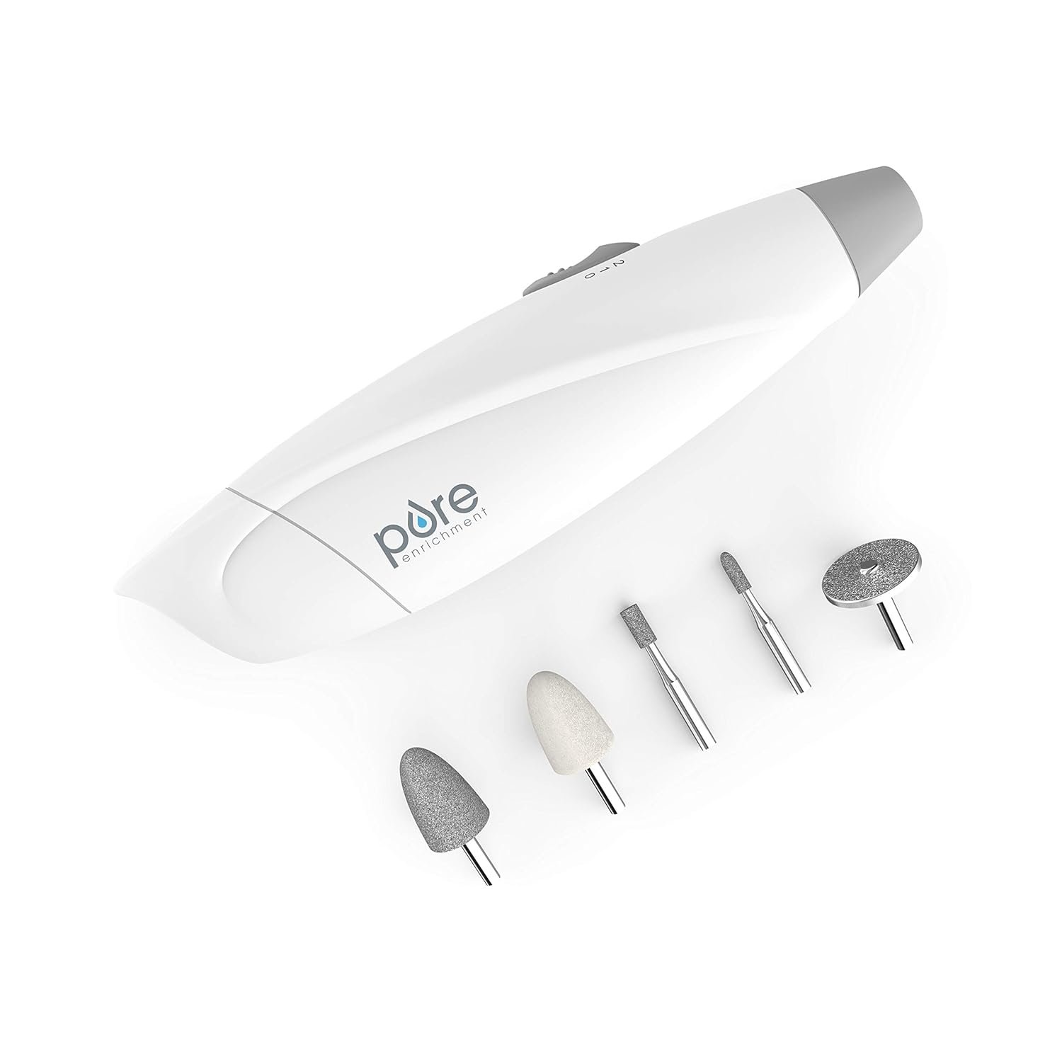 Pure Enrichment PureNails Express Cordless Manicure and Pedicure System - Portable, Battery-Powered Nail File with 5 Interchangeable Attachments, 2 Speeds and Storage Bag - Ideal for Travel & Home - Image 2