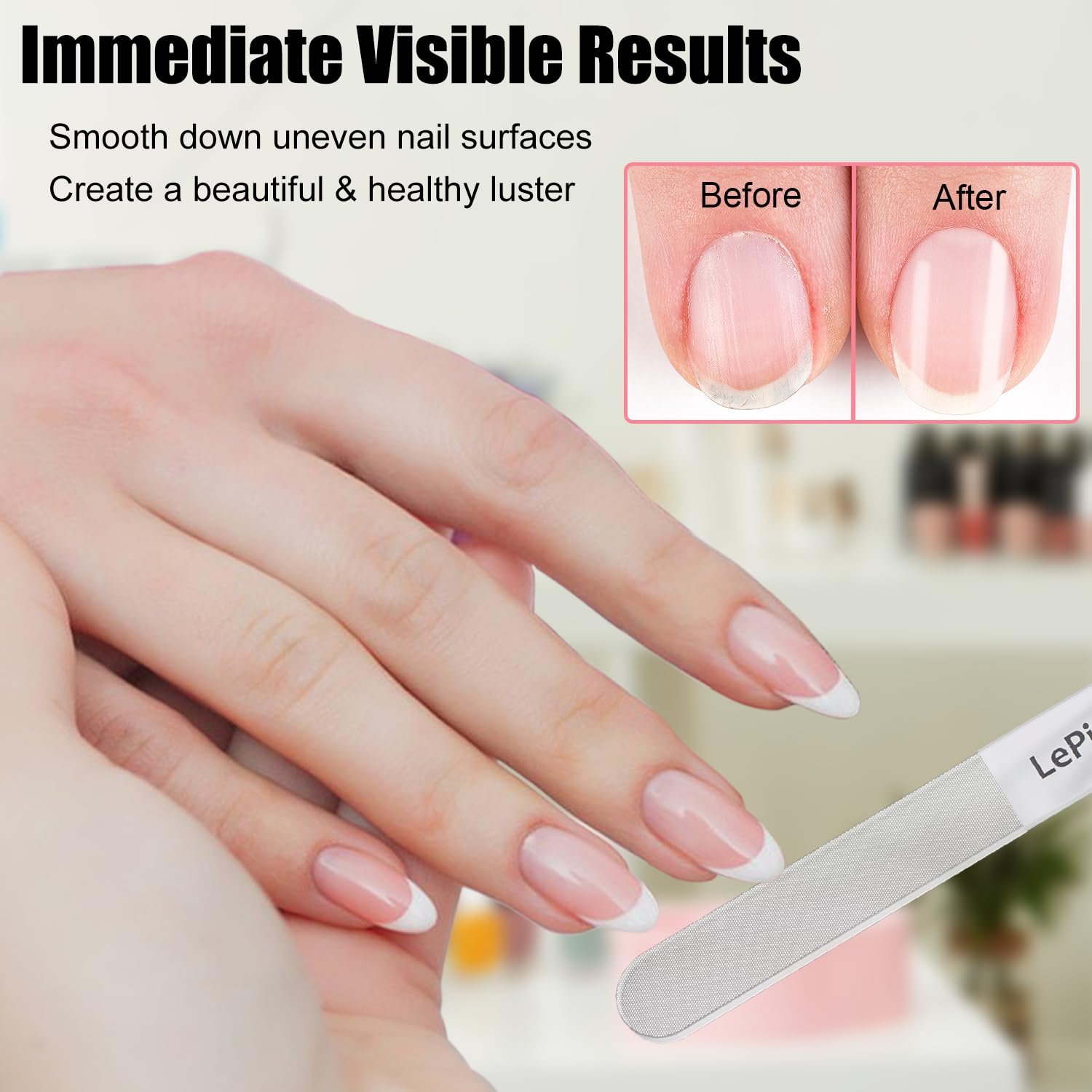 Nano Glass Nail Shiner Kit, Multi-Purpose Nail Buffer for Shaping Buffing and Polishing Natural Nails, Fine Crystal Nail Files Set, Professional Manicure Tools for Home and Salon Use, 2 Pack - Image 3