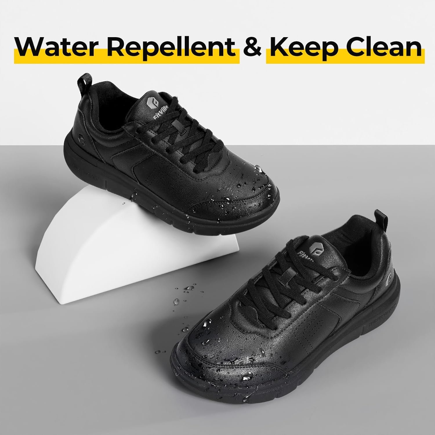 FitVille Extra Wide Men Walking Shoes Wide Dress Sneakers Comfortable Leather Shoes for Men Lightweight Plantar Fasciitis Bunions - Image 6