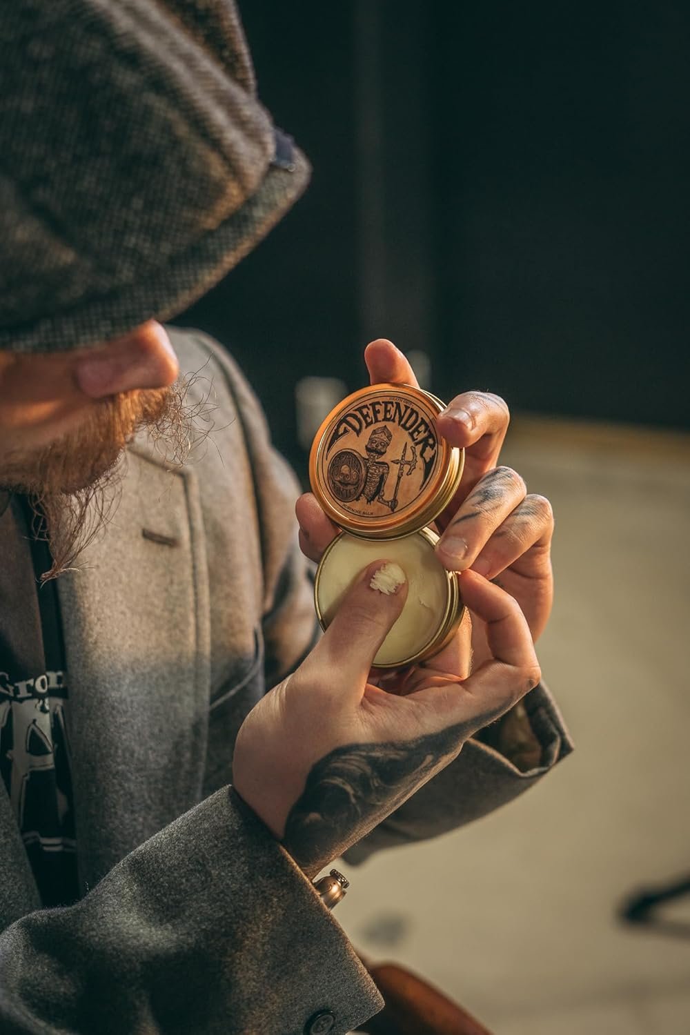 Mustache Balm for Men – Light to Medium Hold Beard & Moustache Wax – Natural Styling & Conditioning Grooming Kit – Soften & Shape Facial Hair 2oz – Death Grip - Image 8