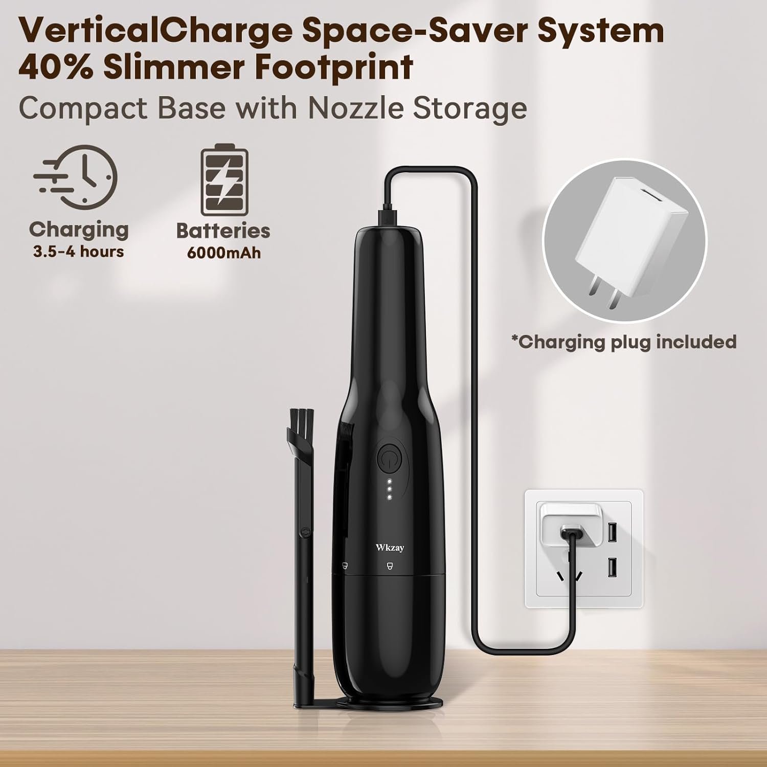 Small Handheld Vacuum Cordless with Brushless Motor – 16,000Pa Strong Suction, Fast Charging, Low Noise, Lightweight and Portable for Home, Apartment, Dorms, Small Spaces - Image 6