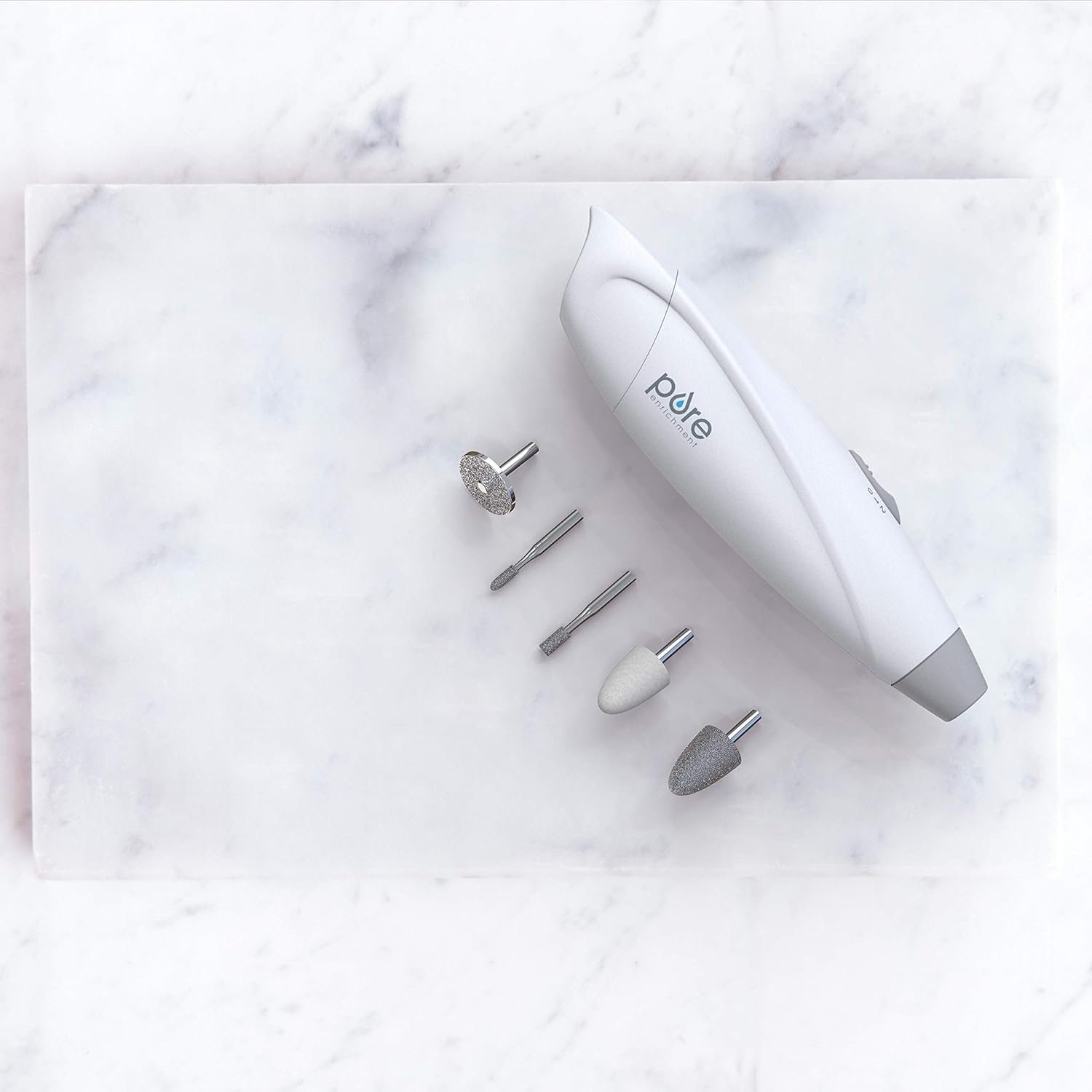 Pure Enrichment PureNails Express Cordless Manicure and Pedicure System - Portable, Battery-Powered Nail File with 5 Interchangeable Attachments, 2 Speeds and Storage Bag - Ideal for Travel & Home - Image 8