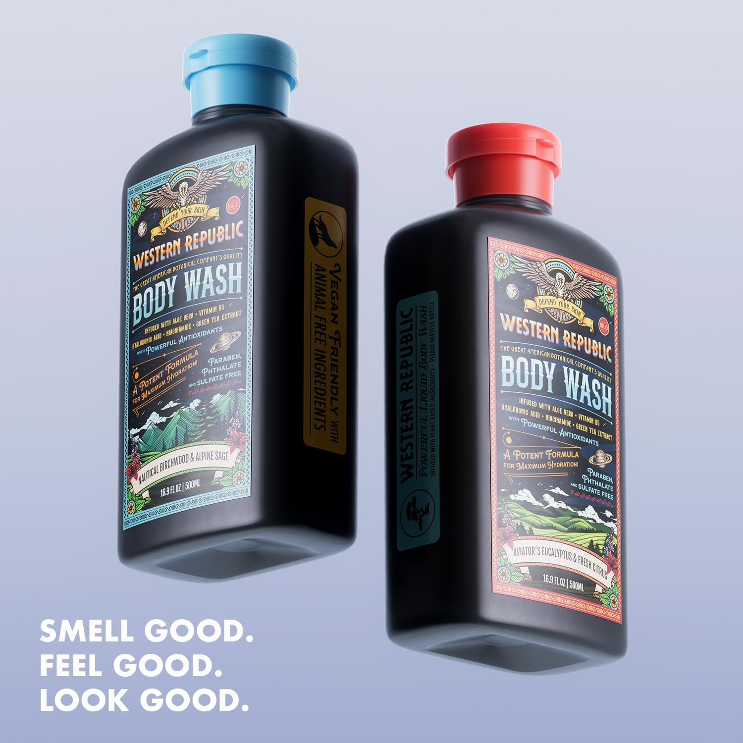 Men's Body Wash | Nautical Birchwood & Alpine Sage Scent and | Hydrating & Anti-Aging Formula with Aloe, Niacinamide & Hyaluronic Acid (2 Pack) | Made in USA - Image 8