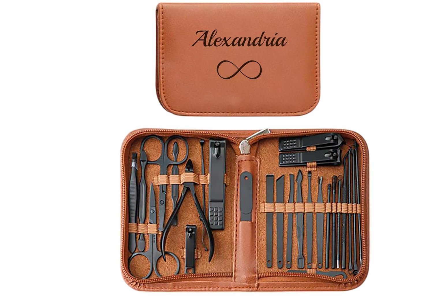 26 Piece Manicure set - Stainless steel manicure set - Travel grooming set -Men manicure kit - Couples Gift - Gift for best friend - Image 2