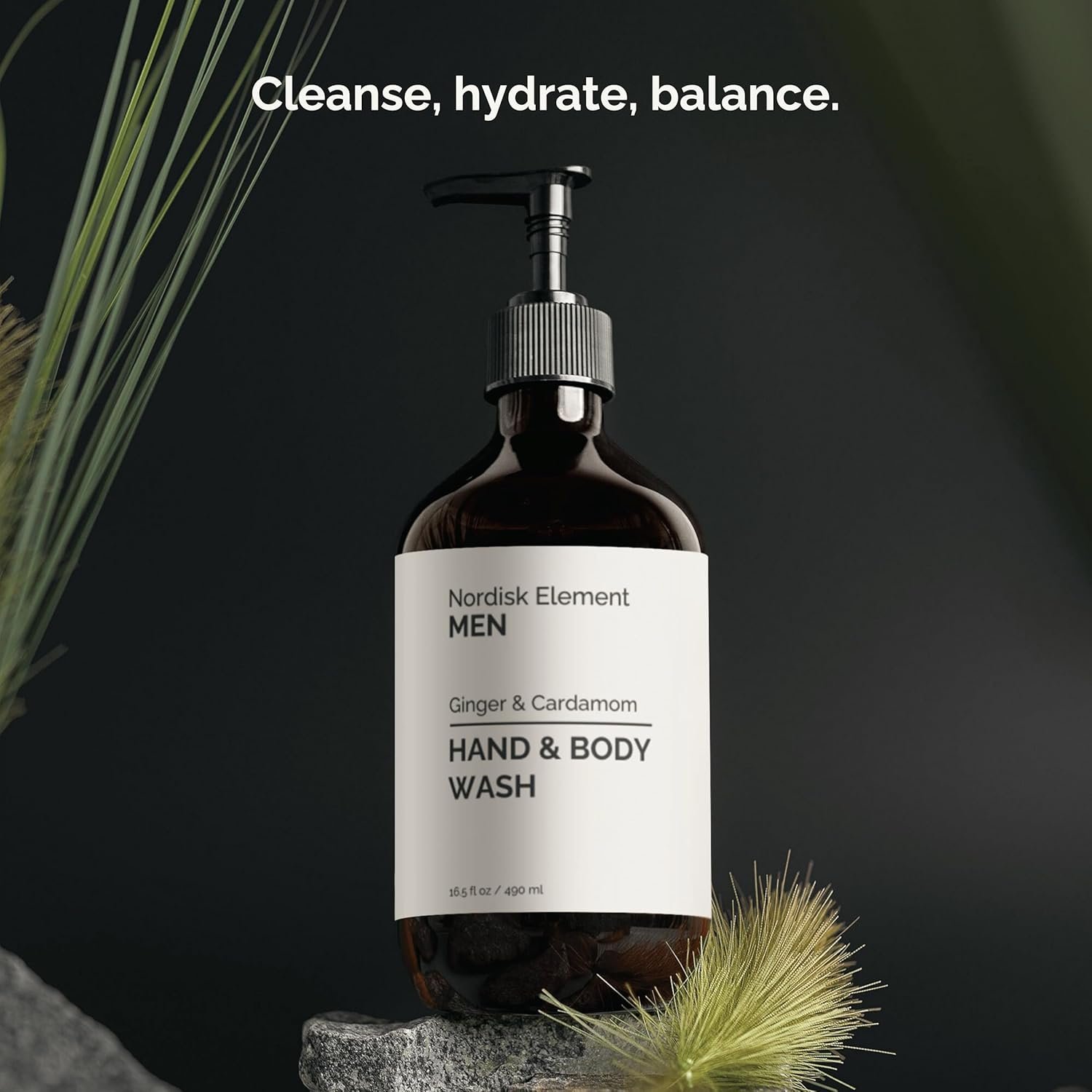 Nordisk Element Men Body Wash with Nourishing, Natural Ingredients | Gently Cleanses & Hydrates the skin | Paraben and Phthalate Free | Ginger & Cardamom |16.5 Fl Oz - Image 5