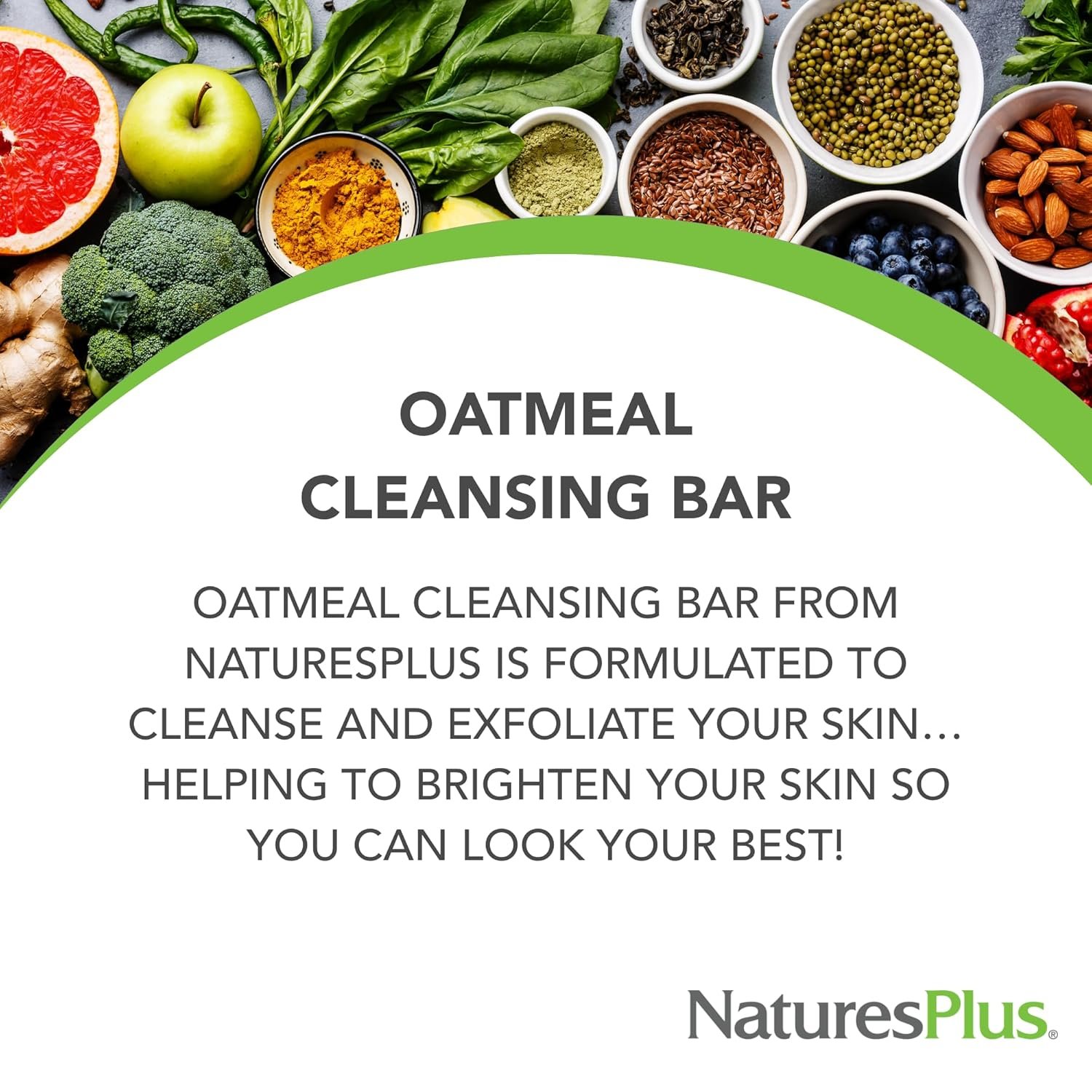 NaturesPlus Oatmeal Cleansing Bar - 3.5 Ounce - All Natural, Exfoliating & Energizing - Moisturizing, Revitalizing & Gentle On Skin - Aromatherapuetuic Plant Extracts, Essential Oils - Image 3