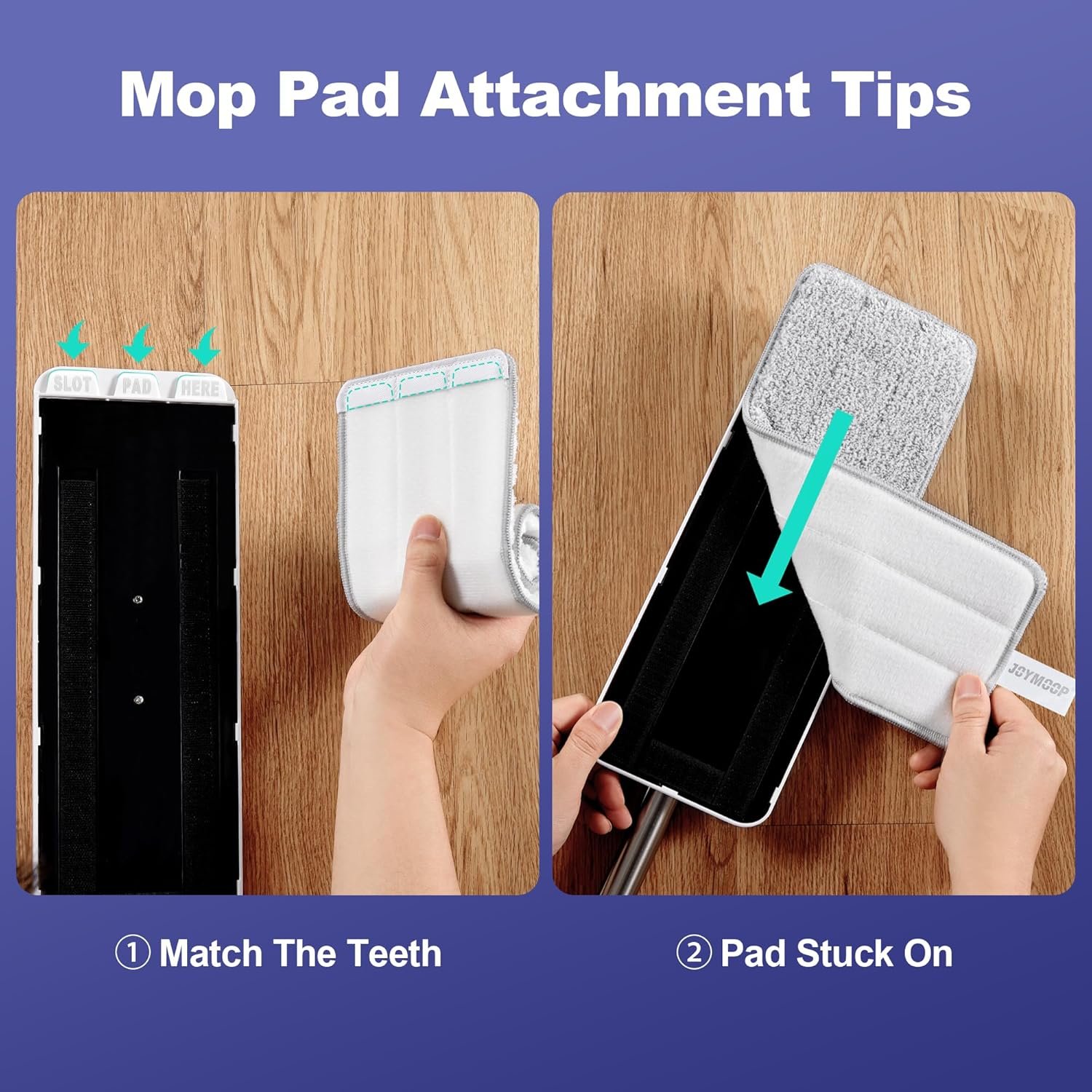 Mop and Bucket with Wringer Set, Flat Floor Mop and Bucket for Home, Includes 6 Reusable Microfiber Pads, Ideal for Home, Floor, and Wall Cleaning - Image 6