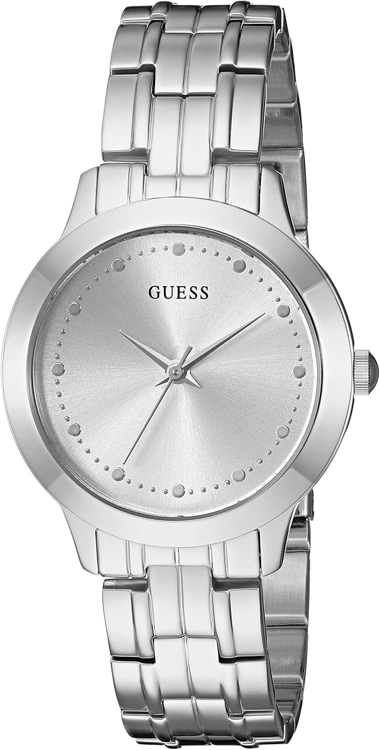 GUESS Classic Slim Stainless Steel Bracelet Watch. Color: Silver-Tone (Model: U0989L1) - Image 2