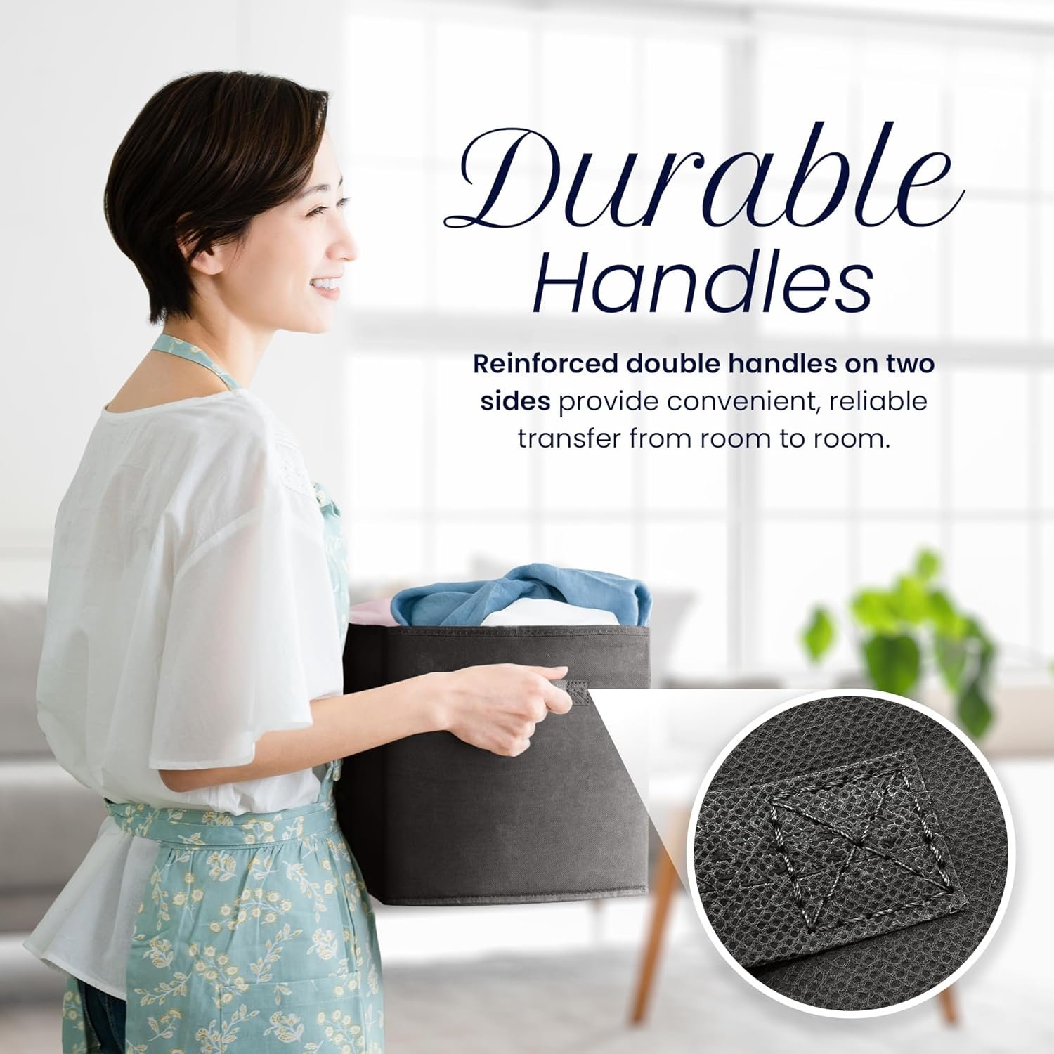 Reli. 11 Inch Cube Storage Bins (8 Pack) | Cube Organizer Bins | 11x11 Fabric Storage Boxes | Collapsible, Foldable Fabric Cubby Box (Square) | Kids Room Organization (Black) - Image 6