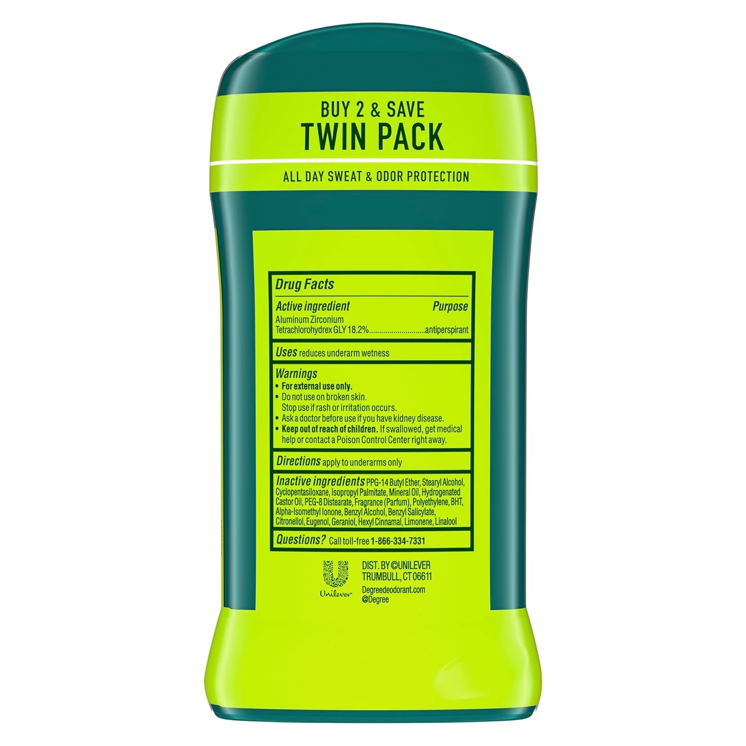 Degree Men Original Protection Antiperspirant Deodorant Extreme Blast Twin Pack 48-Hour Sweat and Odor Protection Antiperspirant For Men 2.7 oz - Image 3