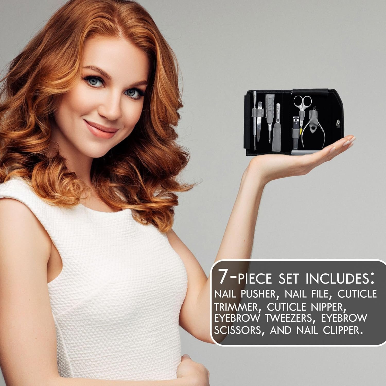 L3 - Level 3 Nail Manicure Set 7 Pcs - Multi Functional Nail Kit in a Carrying Case - Image 6