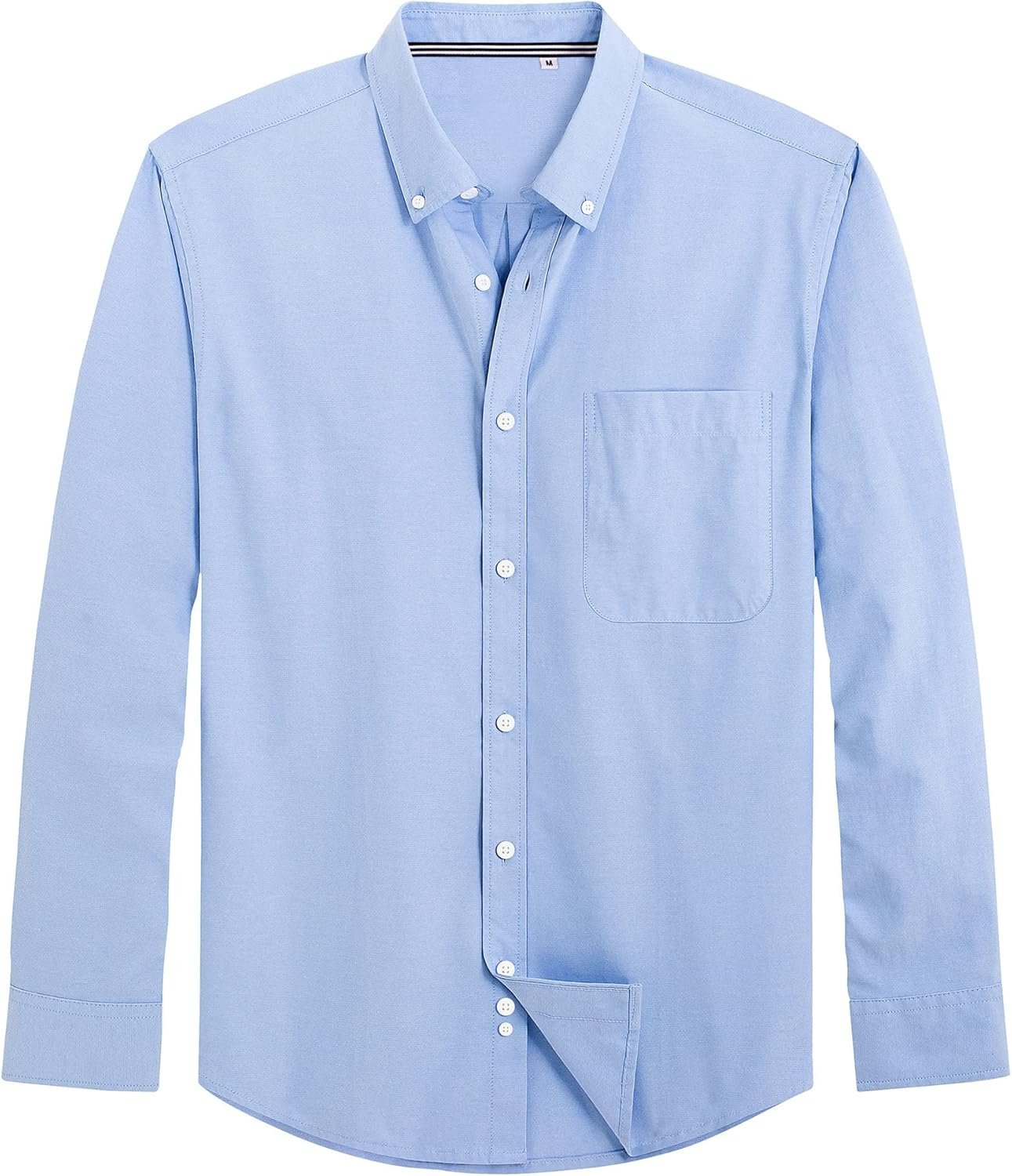 J.VER Men's Oxford Shirt Solid Casual Button Down Collar Shirts Long Sleeve Dress Shirts with Pocket - Image 3