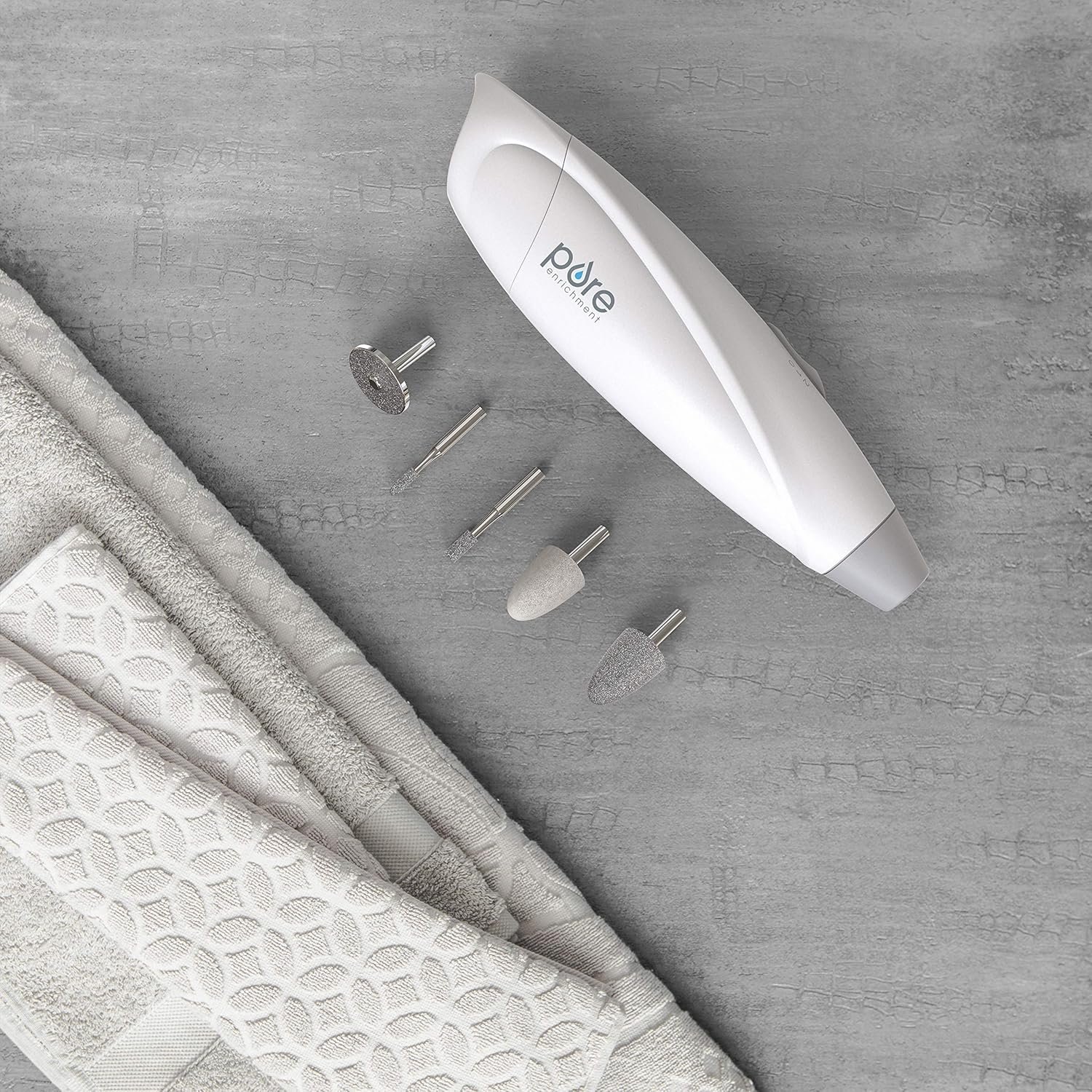 Pure Enrichment PureNails Express Cordless Manicure and Pedicure System - Portable, Battery-Powered Nail File with 5 Interchangeable Attachments, 2 Speeds and Storage Bag - Ideal for Travel & Home - Image 7