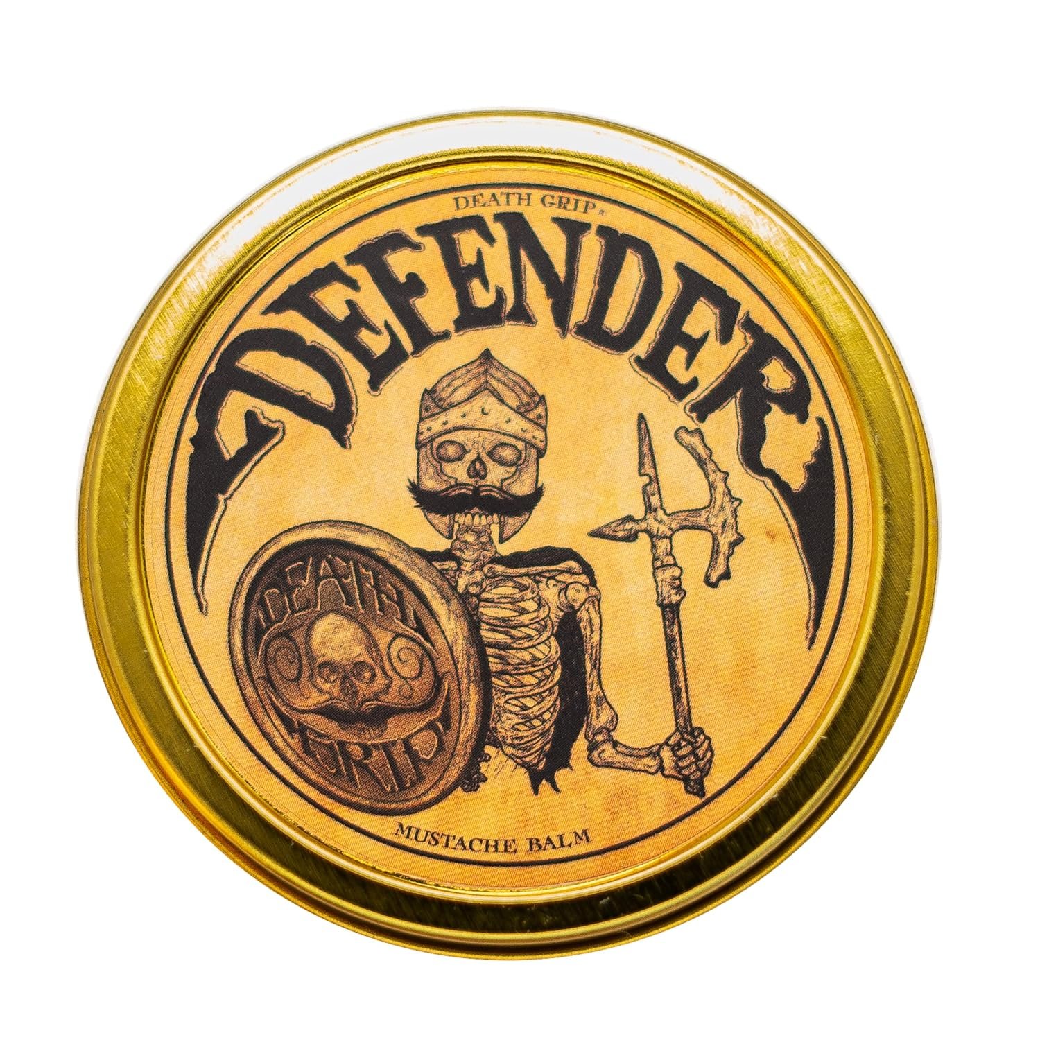 Mustache Balm for Men – Light to Medium Hold Beard & Moustache Wax – Natural Styling & Conditioning Grooming Kit – Soften & Shape Facial Hair 2oz – Death Grip - Image 2