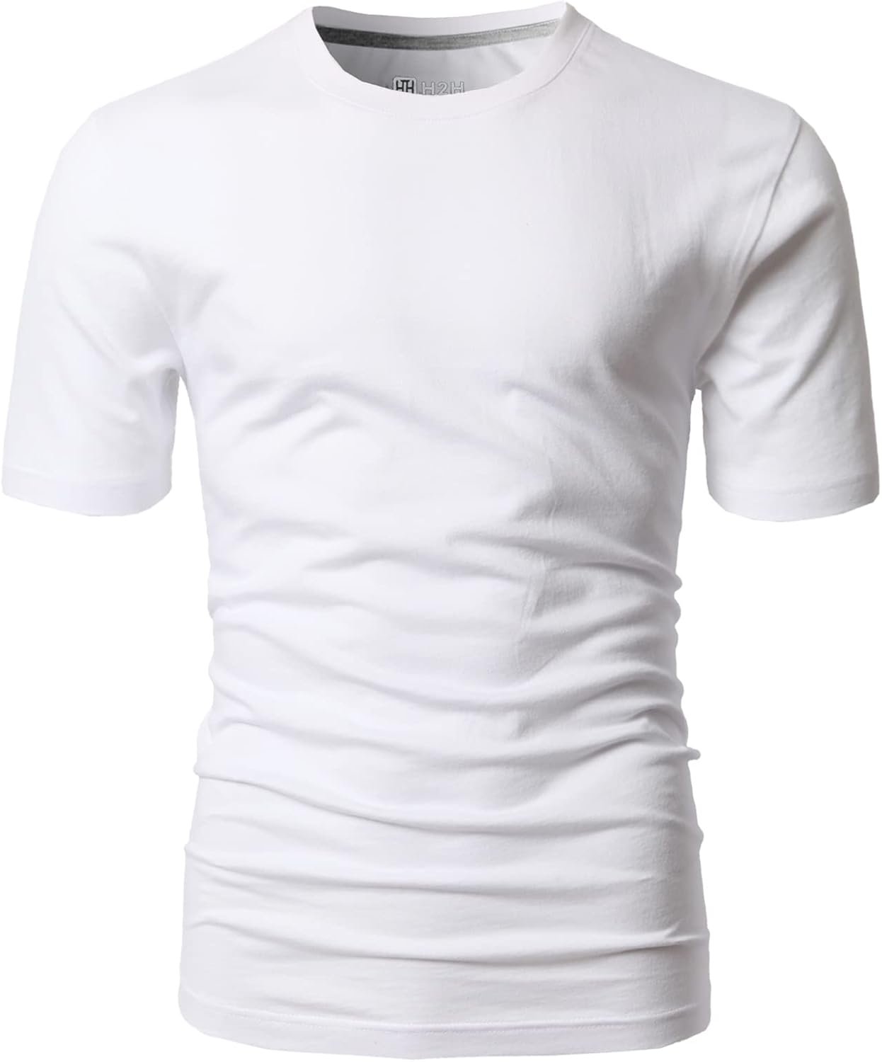 H2H Mens Casual Slim Fit Short Sleeve T-Shirts Soft Lightweight V-Neck/Crew-Neck Size XS to 3XL - Image 4