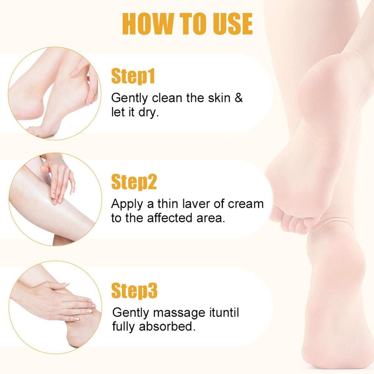 2Pcs Urea 60% Moisturizer and Anti-Cracking Foot Cream,Intensive Repair Dry Cracked Skin,Urea Heel Stick Balm,Hands,Heels,Elbow and Knees,Softens Hydrating Nourish Foot Care for Women and Men - Image 5