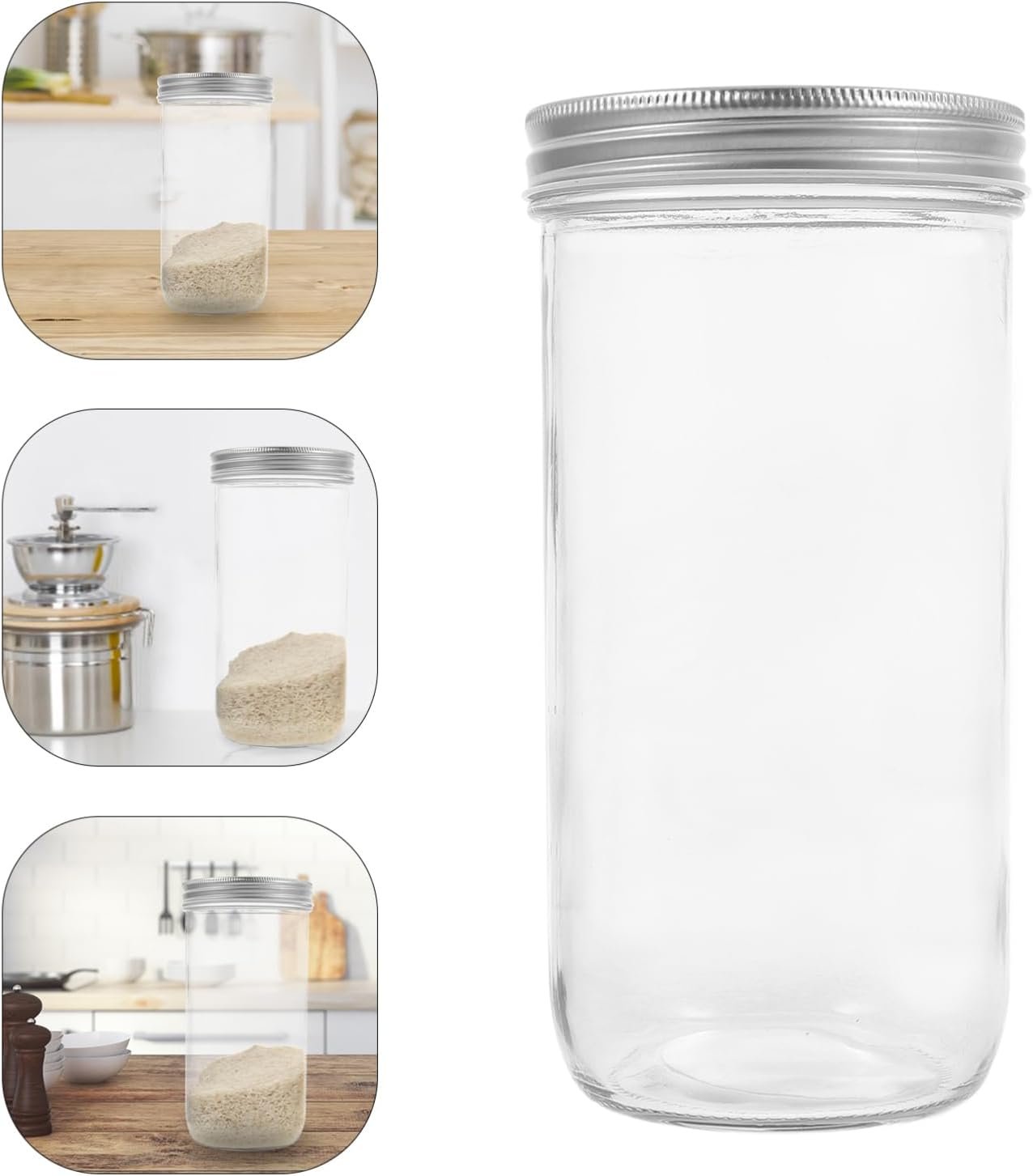 Glass Food Storage Jar with Airtight Seal Versatile Kitchen Canister for Oats Spices Design for Easy Visibility Easy to Clean Storage - Image 8