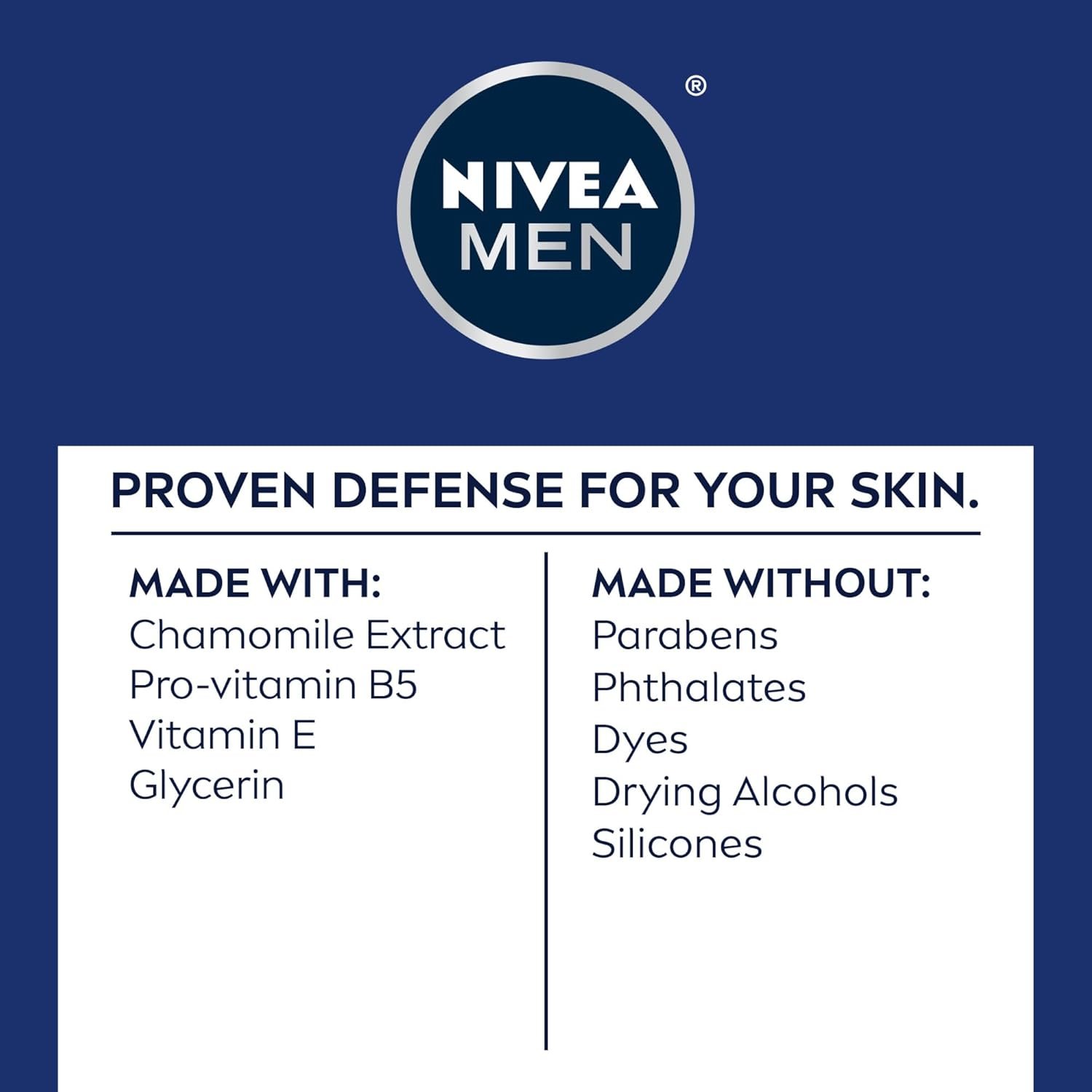 NIVEA MEN Sensitive Soothing Post Shave Balm with Vitamin E, Pro-Vitamin B5 and Chamomile Extract, Alcohol Free After Shave Balm for Men, 3.3 Fl Oz Bottle - Image 6