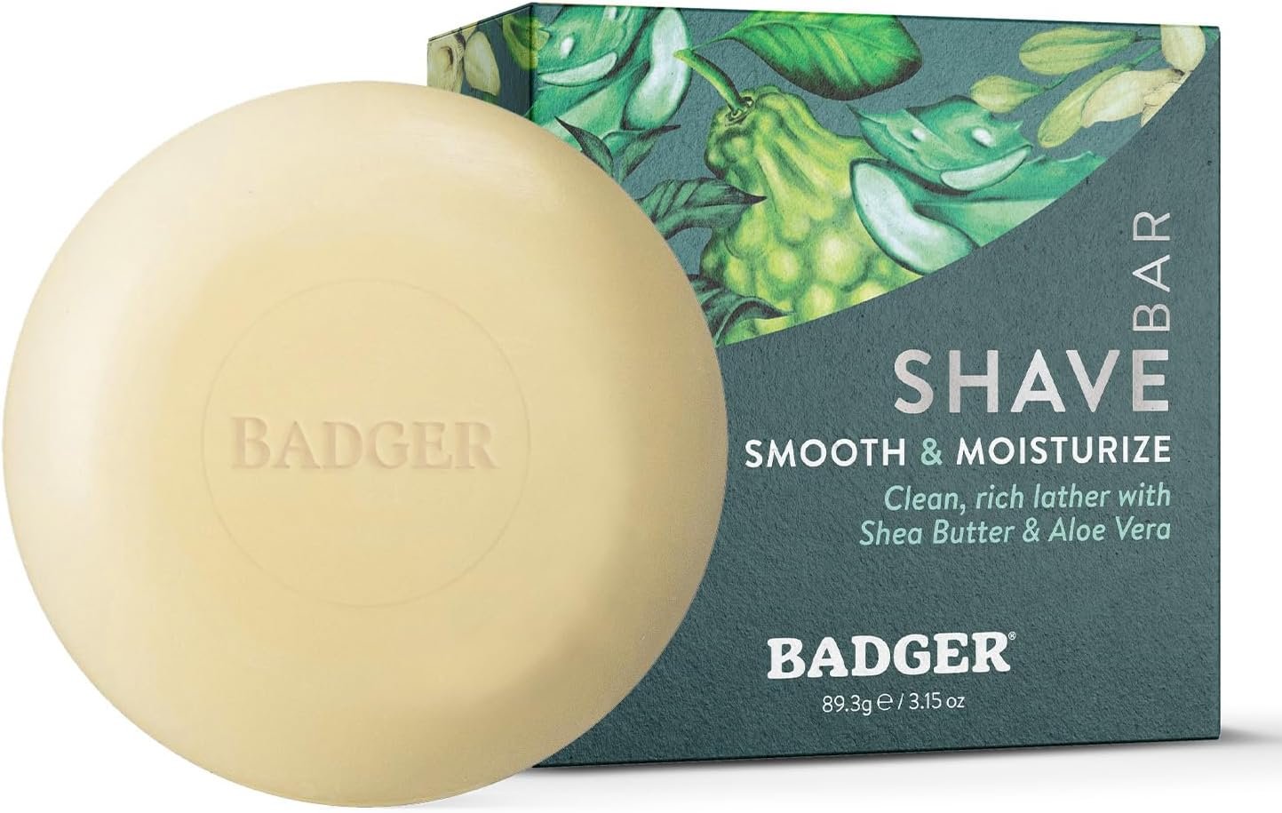 Badger Shaving Soap Puck, Organic Moisturizing Shave Soap Bar, Rich Lasting Lather, Light Natural Scent, Plastic Free & Vegan Shave Soap for Men & Women, 3.15 oz Bar - Image 2