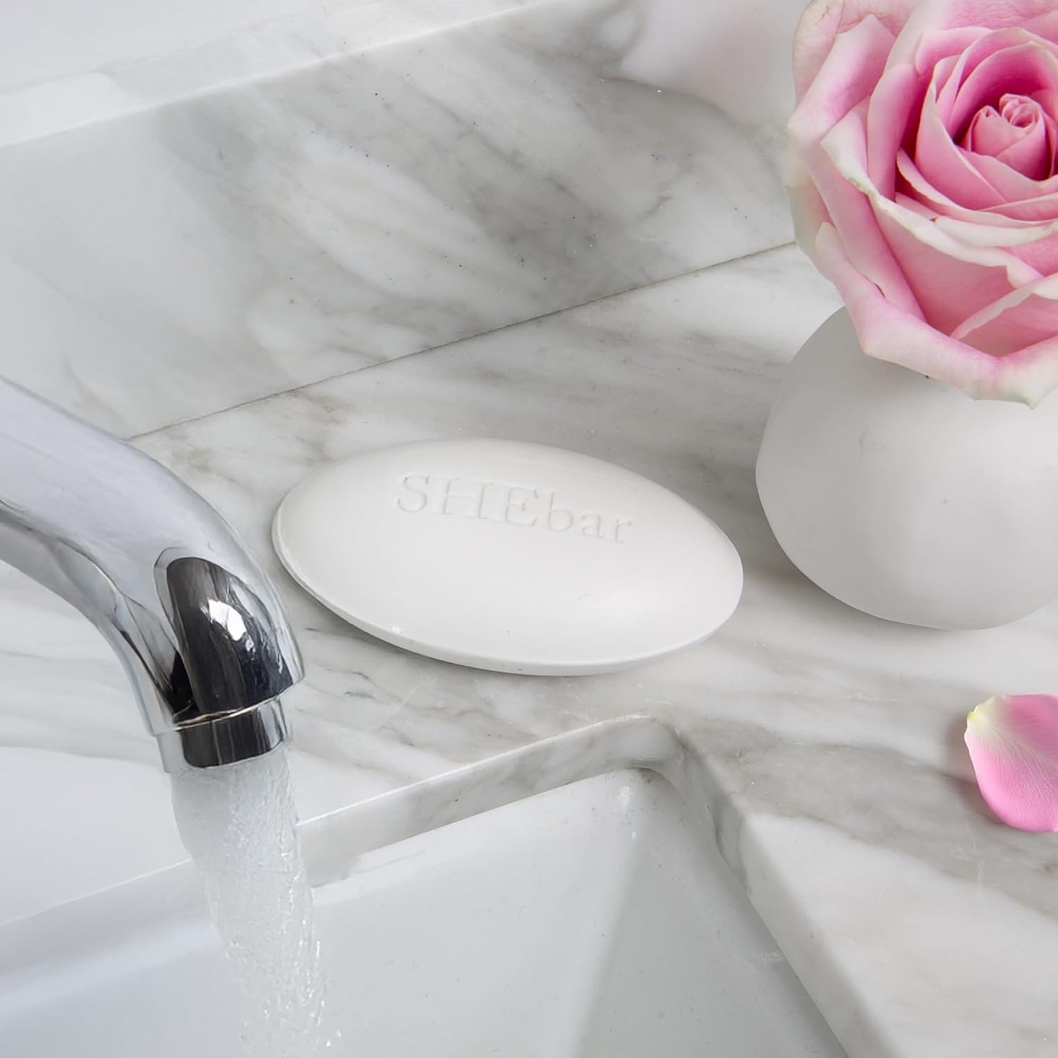 SHEbar, Feminine Cleansing Bar, Yoni Bar, pH-Balanced Formula, Clean & Gentle Ingredients, Velvety Texture, Light Mandarin Scent, Rich in Essential Oils (3.2oz) - Image 5