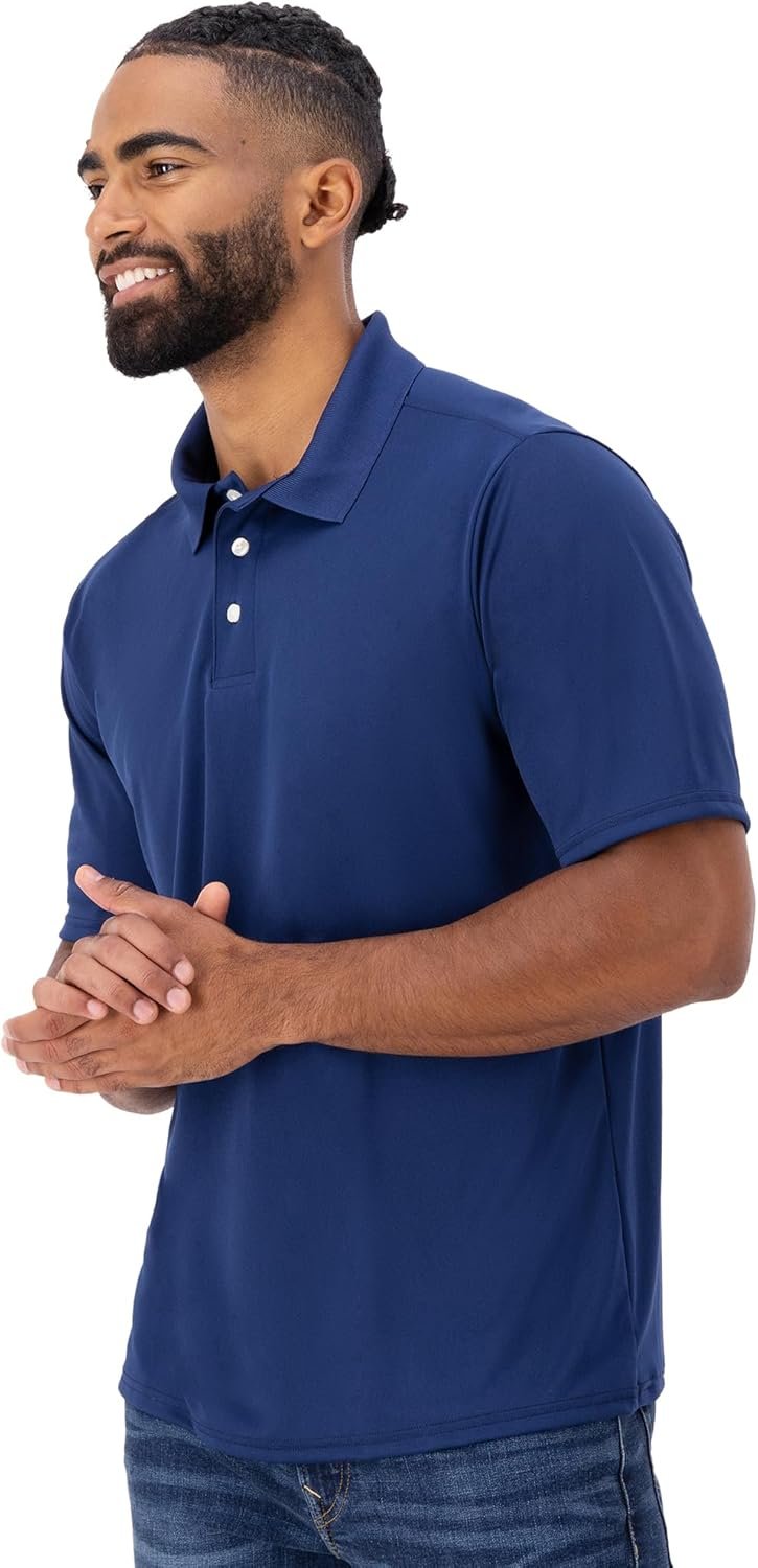 Hanes Sport Men's Polo Shirt, Men's Cool DRI Moisture-Wicking Performance Polo Shirt, Jersey Knit Performance Polo Shirt - Image 4