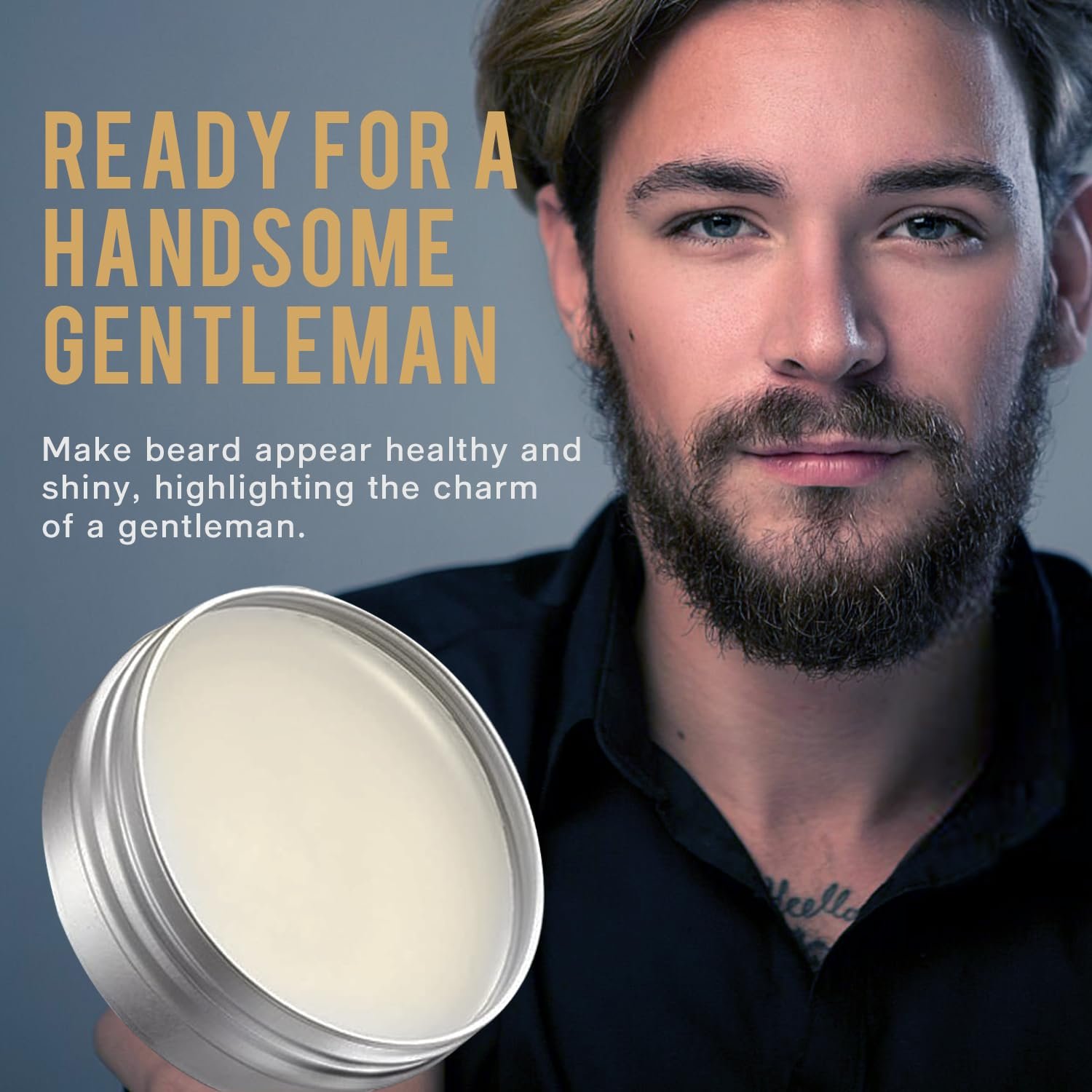 Vanilla Beard Balm (4 Oz), Beard Balm for Men, with Olive Fruit Oil, Coconut Oil, Shea Butter - Styles, Strengthens & Softens Beards, Leave in Conditioner Wax for Men - Image 3