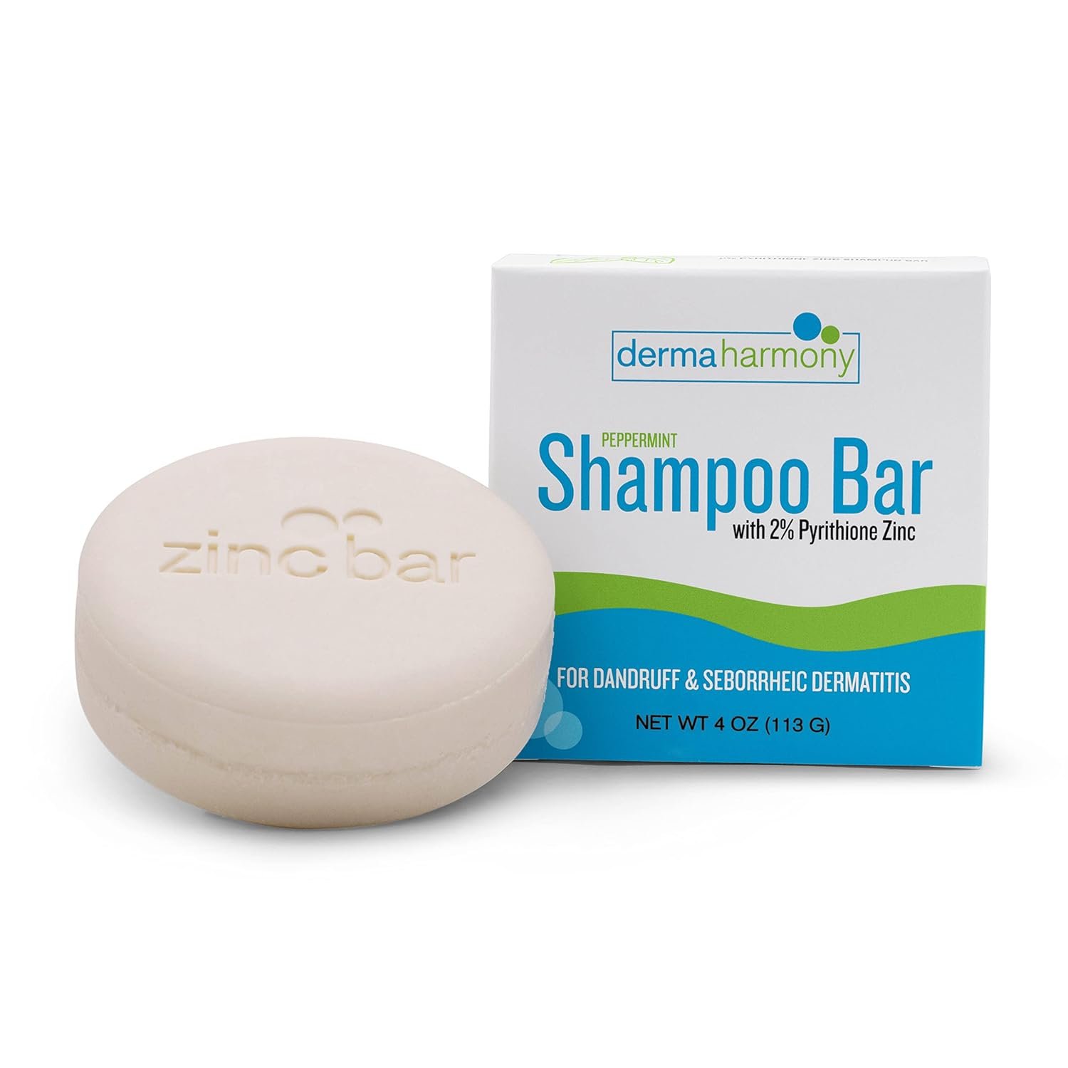 2% Pyrithione Zinc Shampoo Bar for dandruff and seborrheic dermatitis - Peppermint (4 Oz) - Image 3