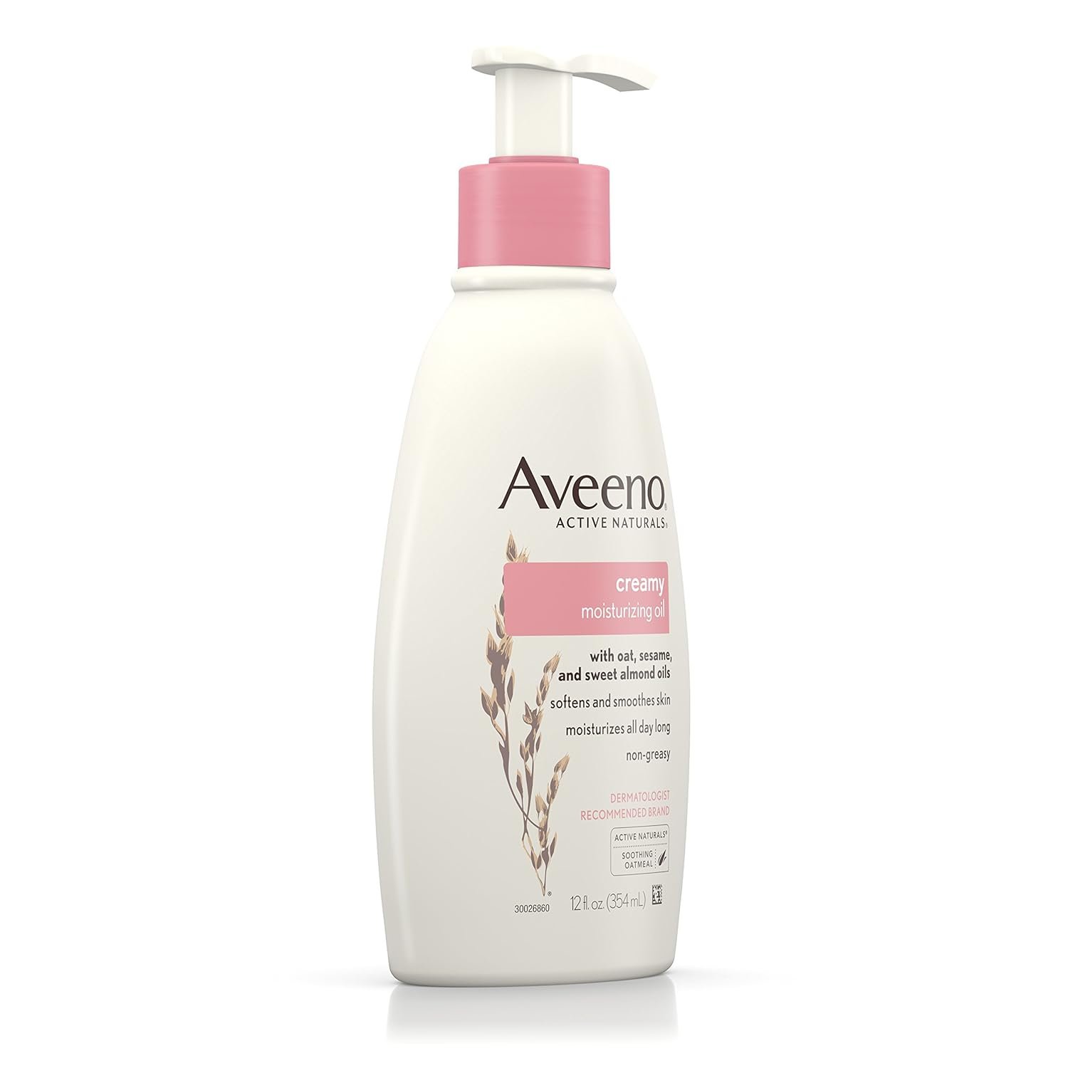 Aveeno Creamy Oil Daily Body Moisturizer, Non-Greasy & Lightly Scented Body Moisturizer with Oat & Almond Oil Nourishes Dry Skin with 24 Hours of Moisture, Non-Comedogenic, 12 fl. oz - Image 3