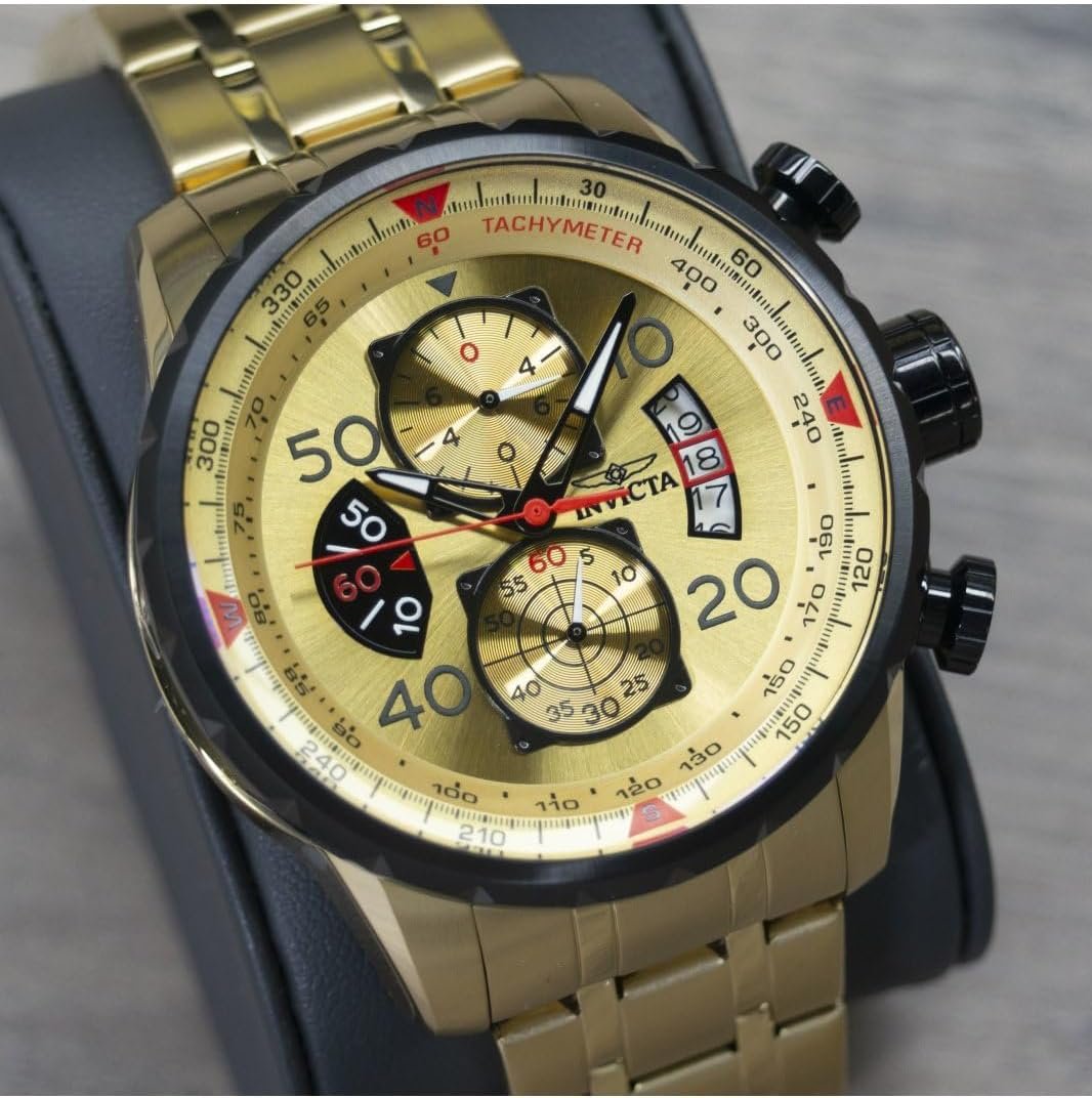 Invicta Men's Aviator Analog Display Japanese Quartz Watch - Image 9